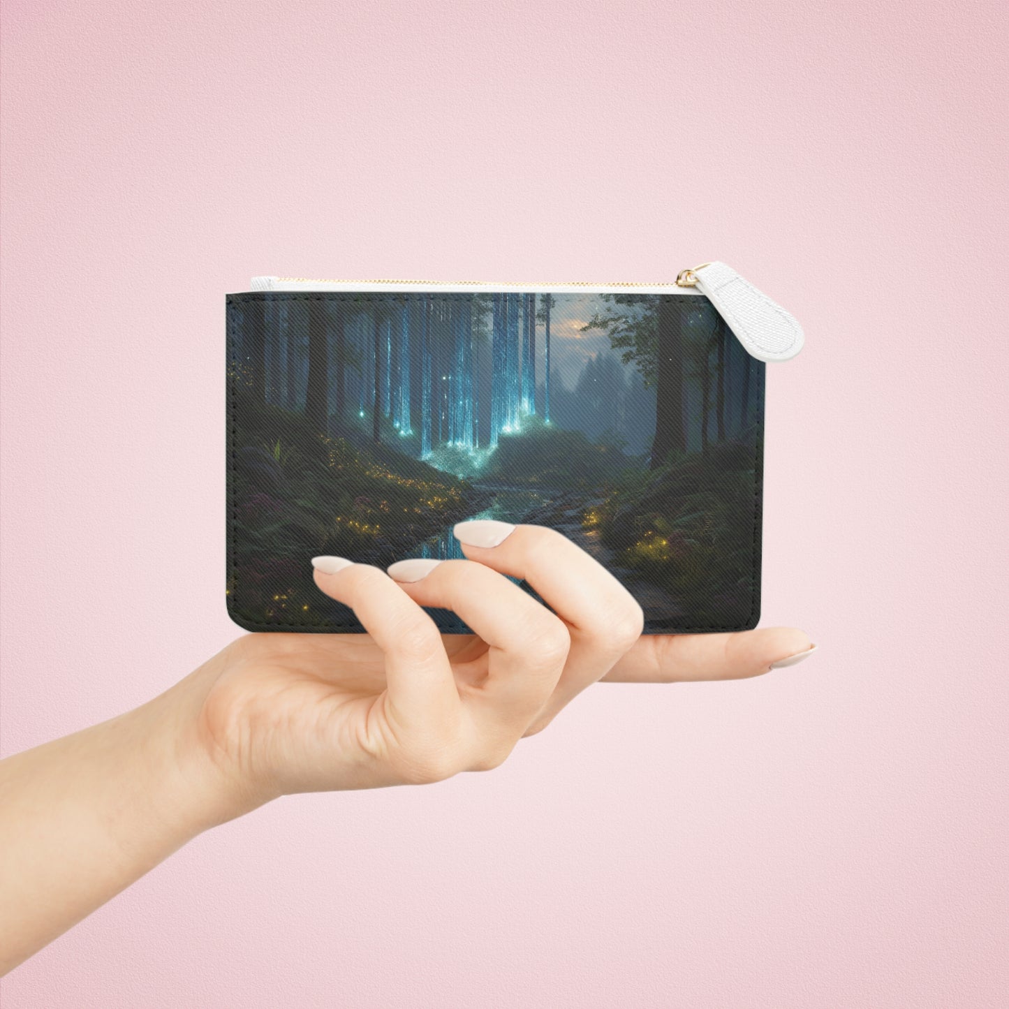 Celestial Lightfall Mini Clutch Bag – Whispering Forest Dreamscape