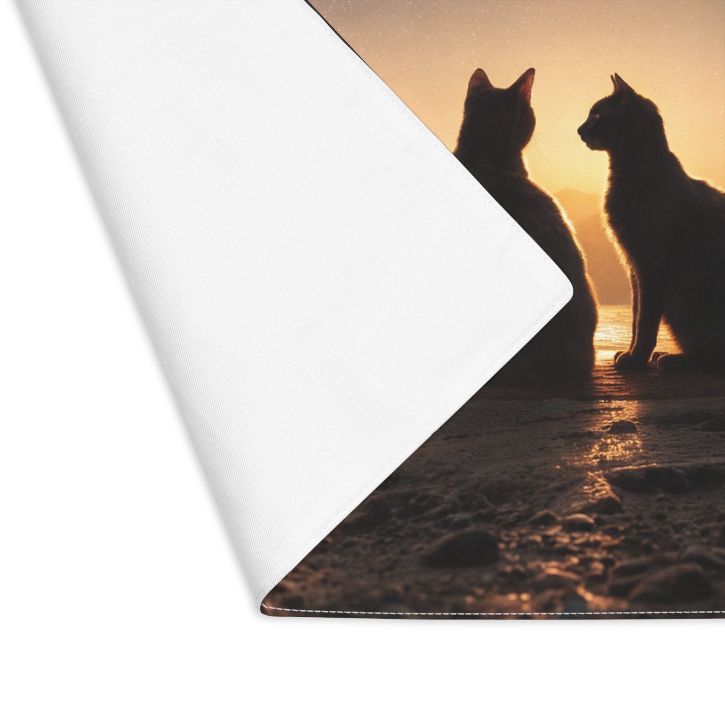 Starlit Pyramids Cat Placemat – Whispers of the Nile at Dawn