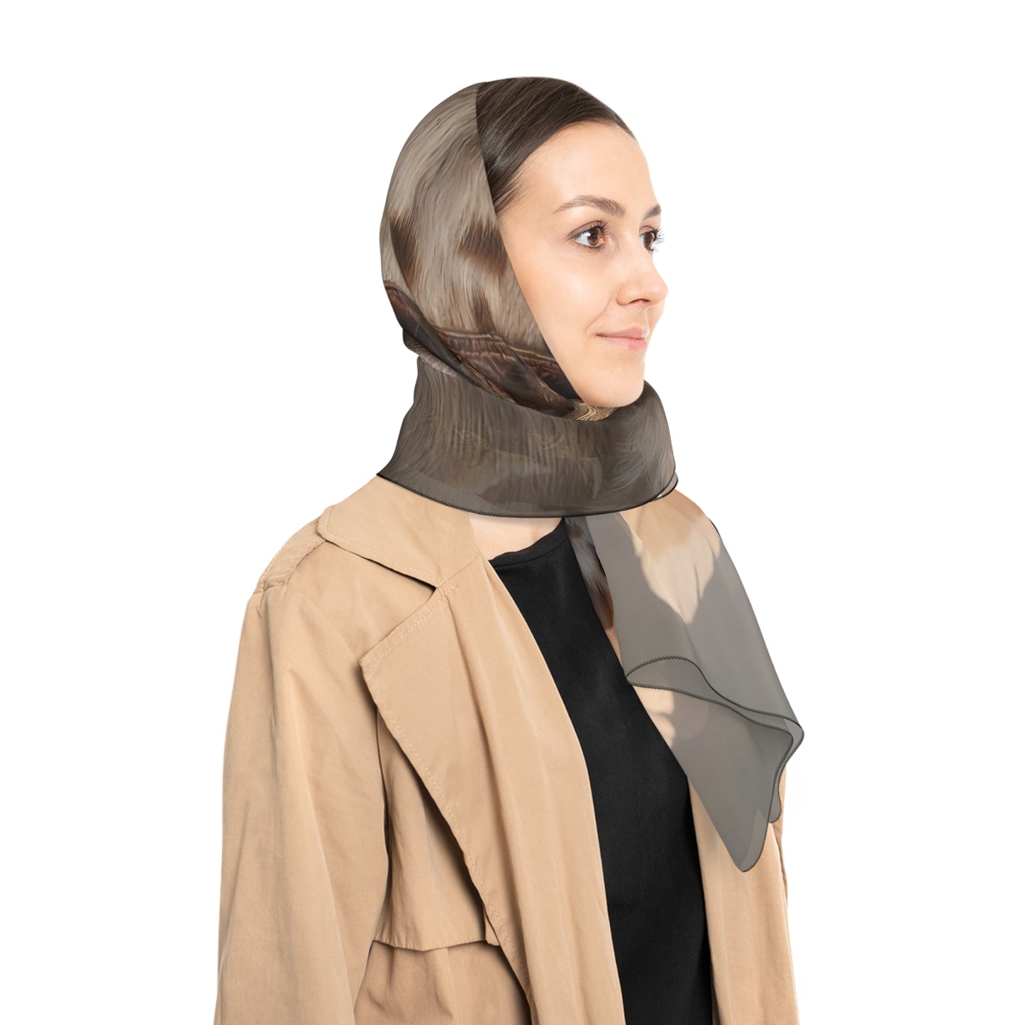 Regal Feathered Cat Sentinel Scarf – Sunlit Crown and Winged Majesty