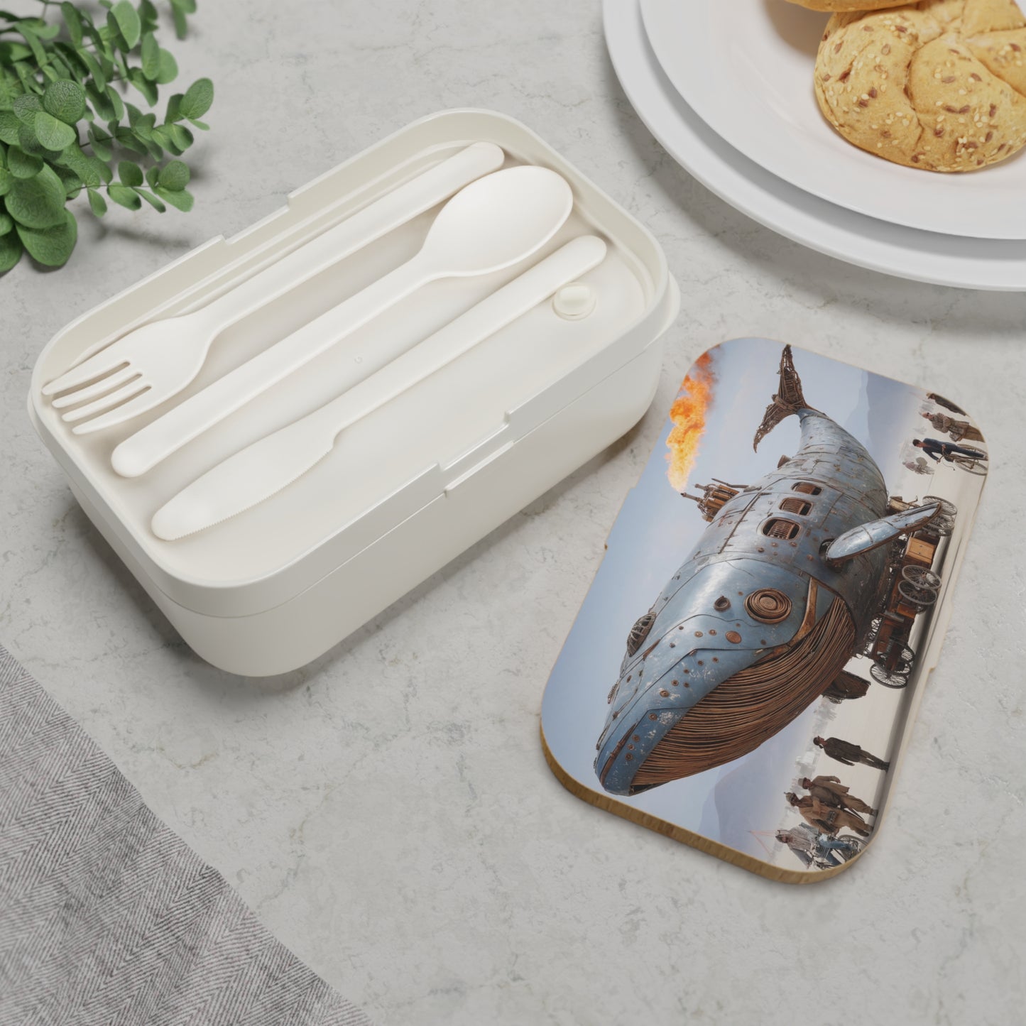 Steam Whale Bento Lunch Box – Desert Carnival Engine Dreamscape