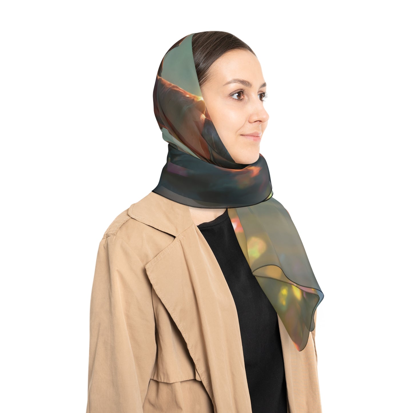 Sunbeam Sentinel Poly Scarf – Crystal Forest Quietude