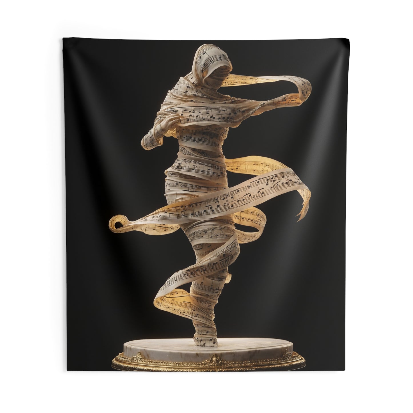 Melodic Muse Indoor Wall Tapestries – Whirling Symphony in Paper