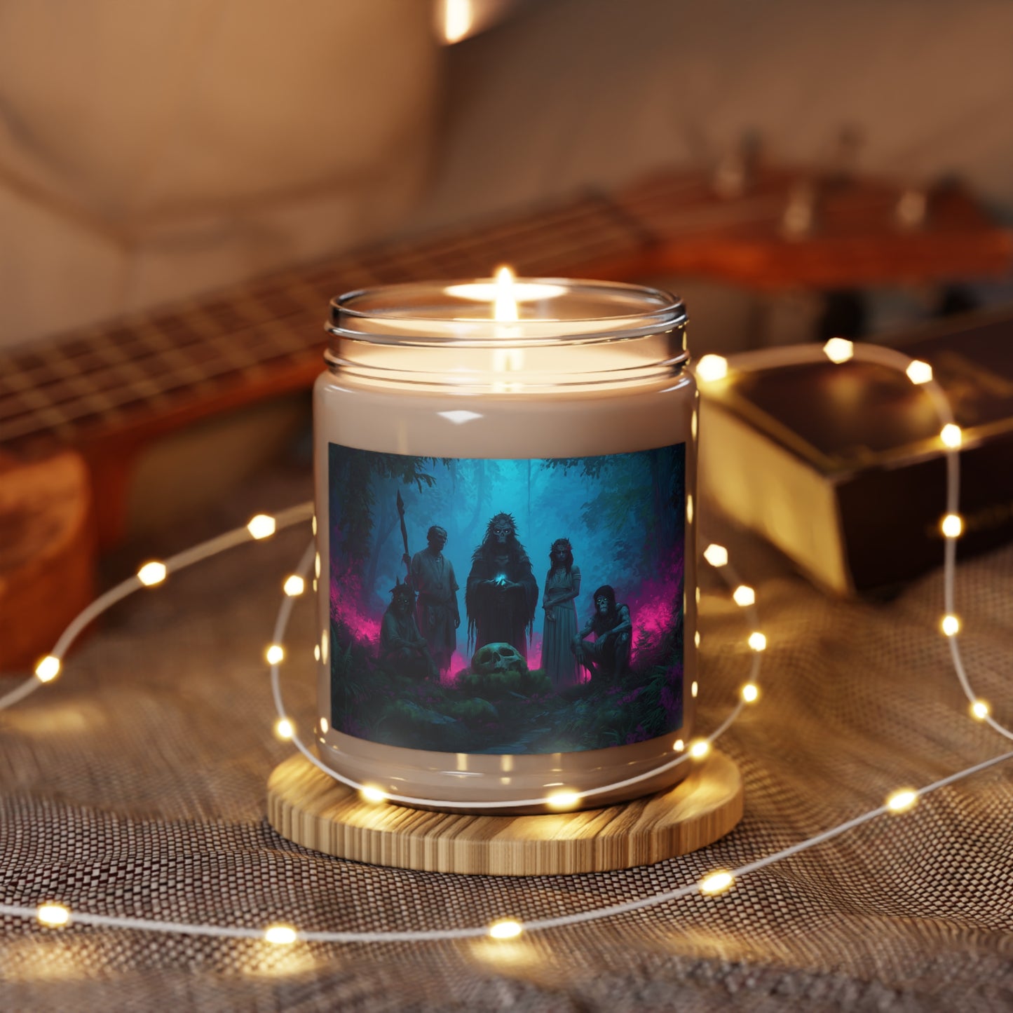 Forest Spirits Scented Soy Candles with White Lid, 9oz – Azure Glow Ritual Circle
