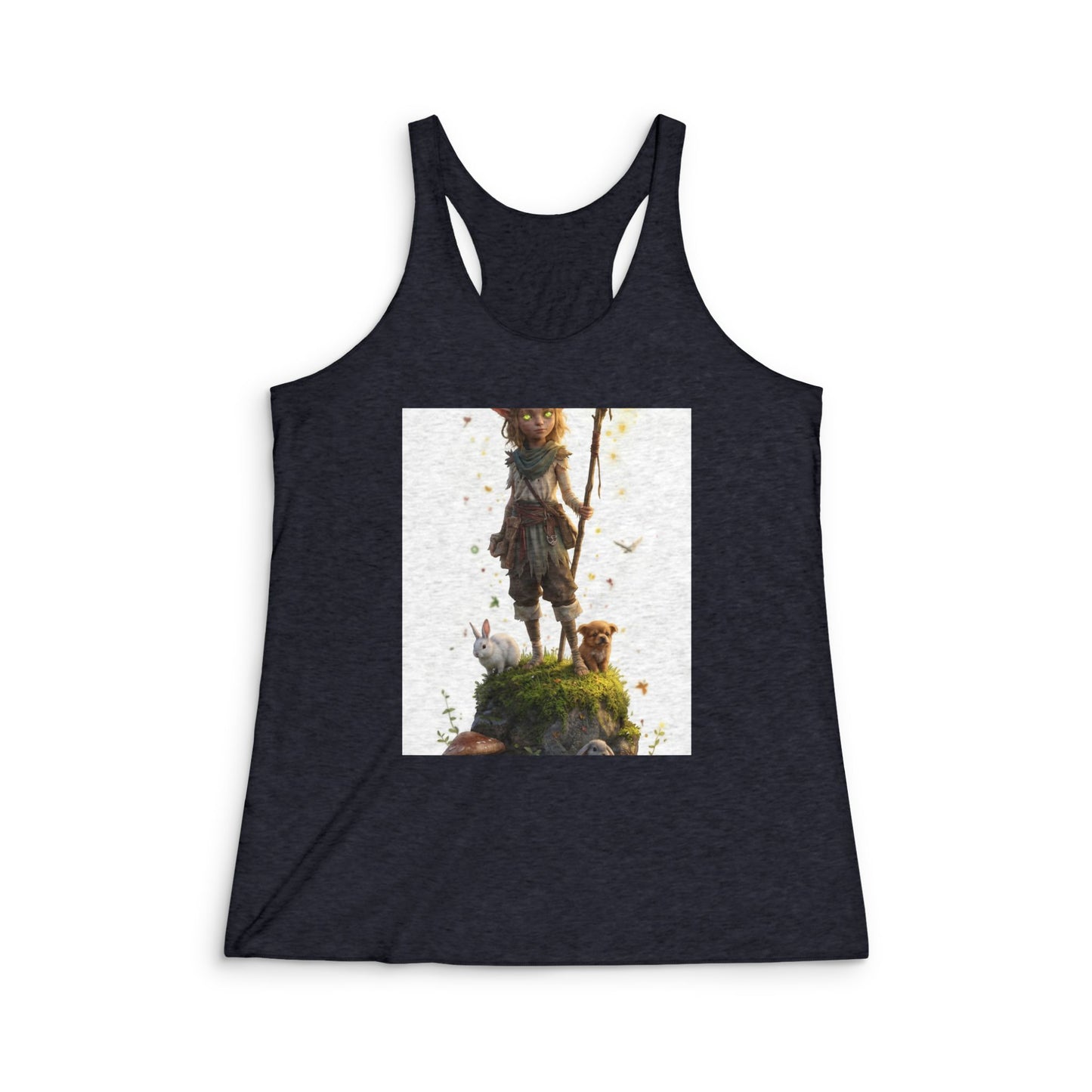 Mossy Rock Guardian with Deer Horns – Ethereal Forest Companion Tank