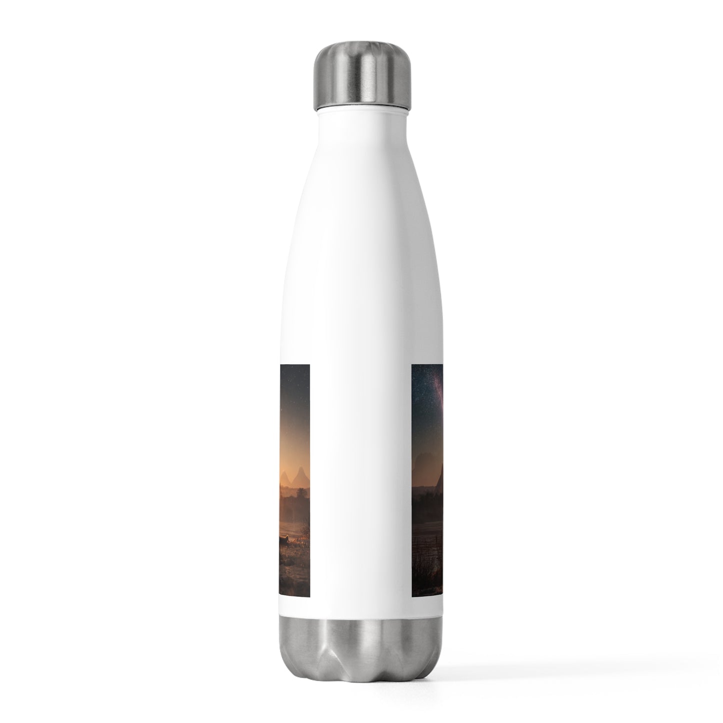 Starlit Pyramids Cat Bottle – Ancient Nightwatchers Glow