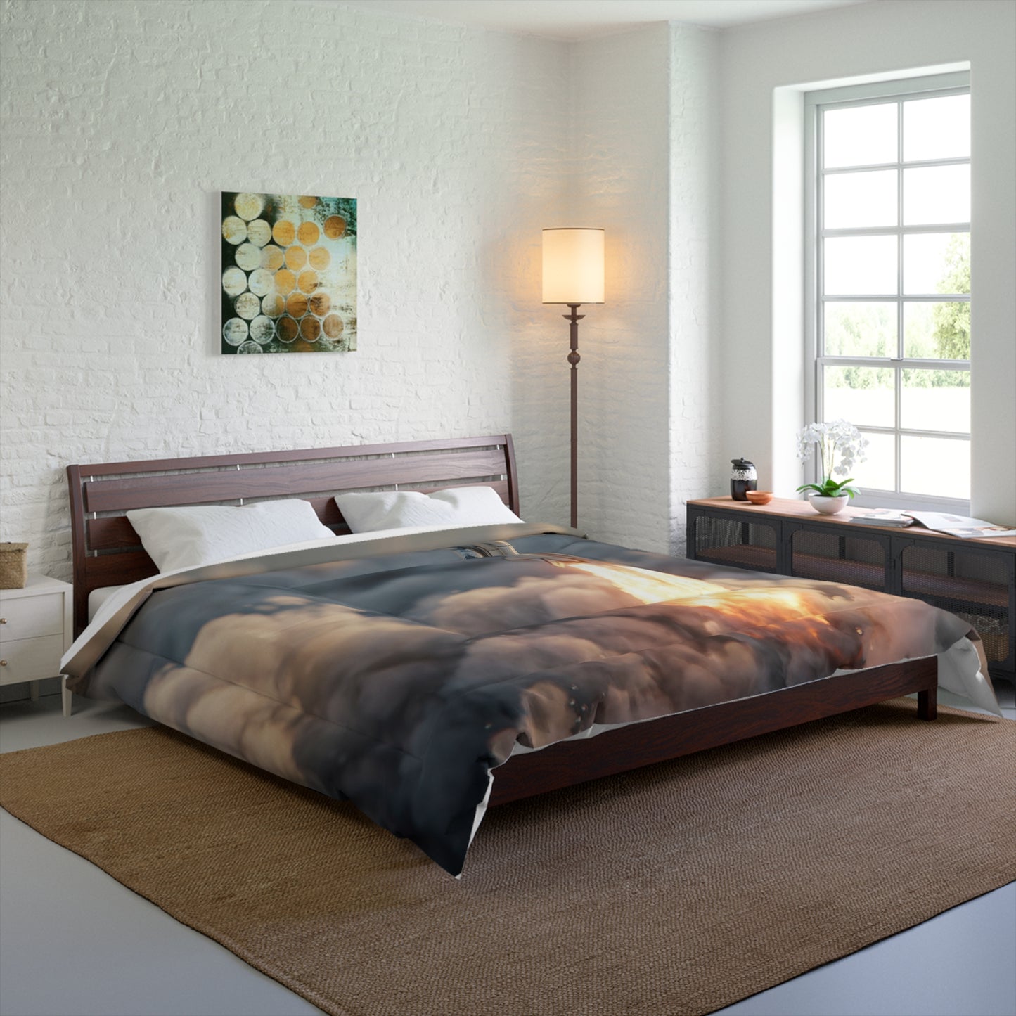 Space Shuttle Launch Comforter – Dawn’s First Orbit Dreamscape