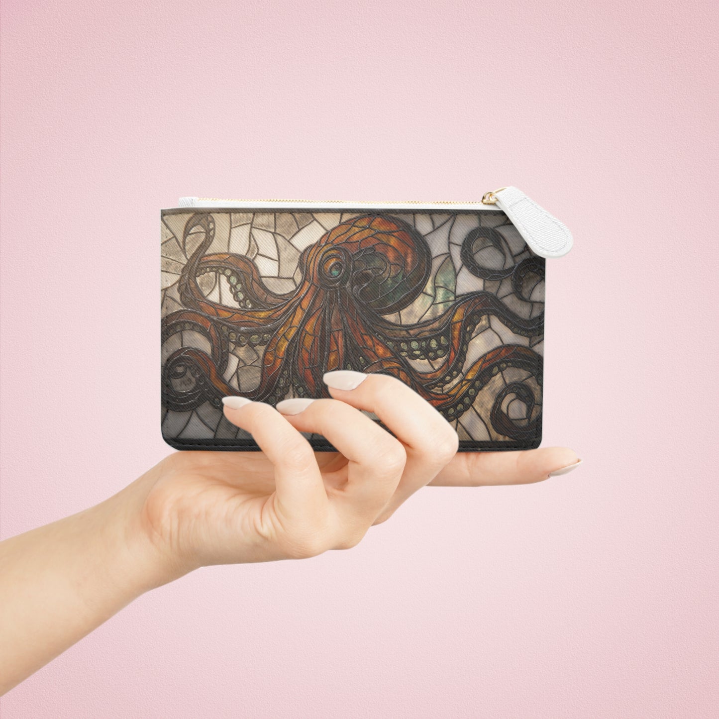 Stained Glass Octopus Mini Clutch Bag – Amber Depths Artistry