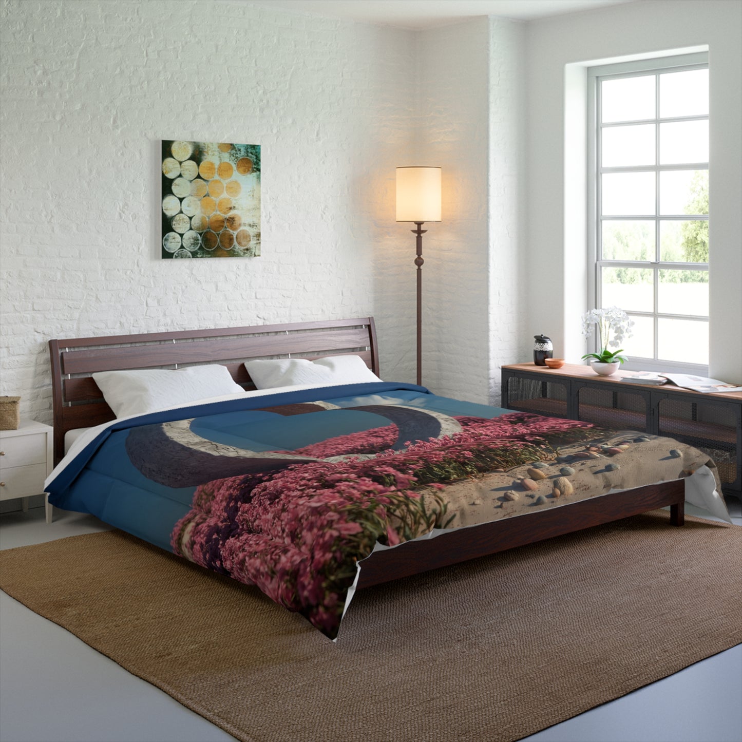 Stone Ring Comforter – Pink Wildflower Portal Blanket