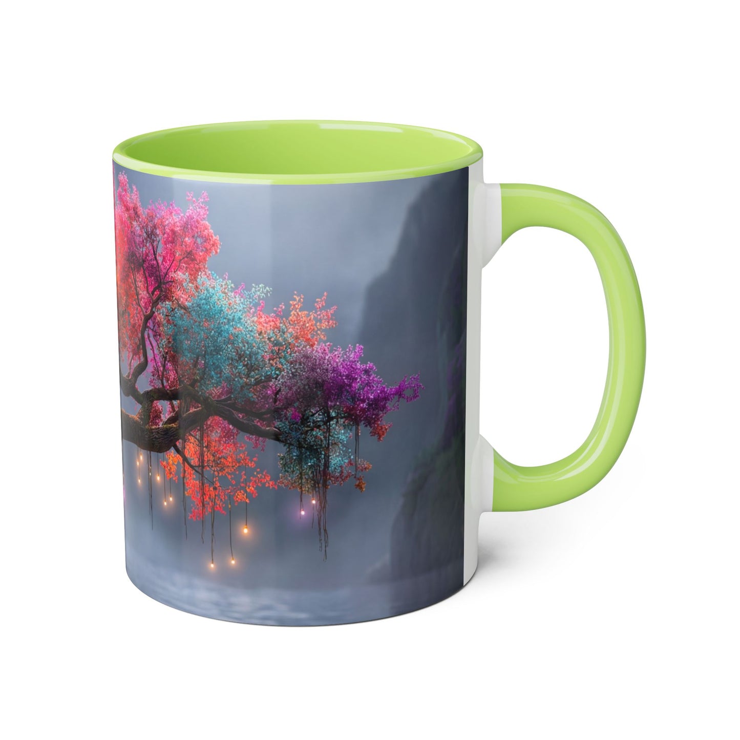 Prism Canopy Accent Mugs, 11oz – Rainforest Glow at Dusk