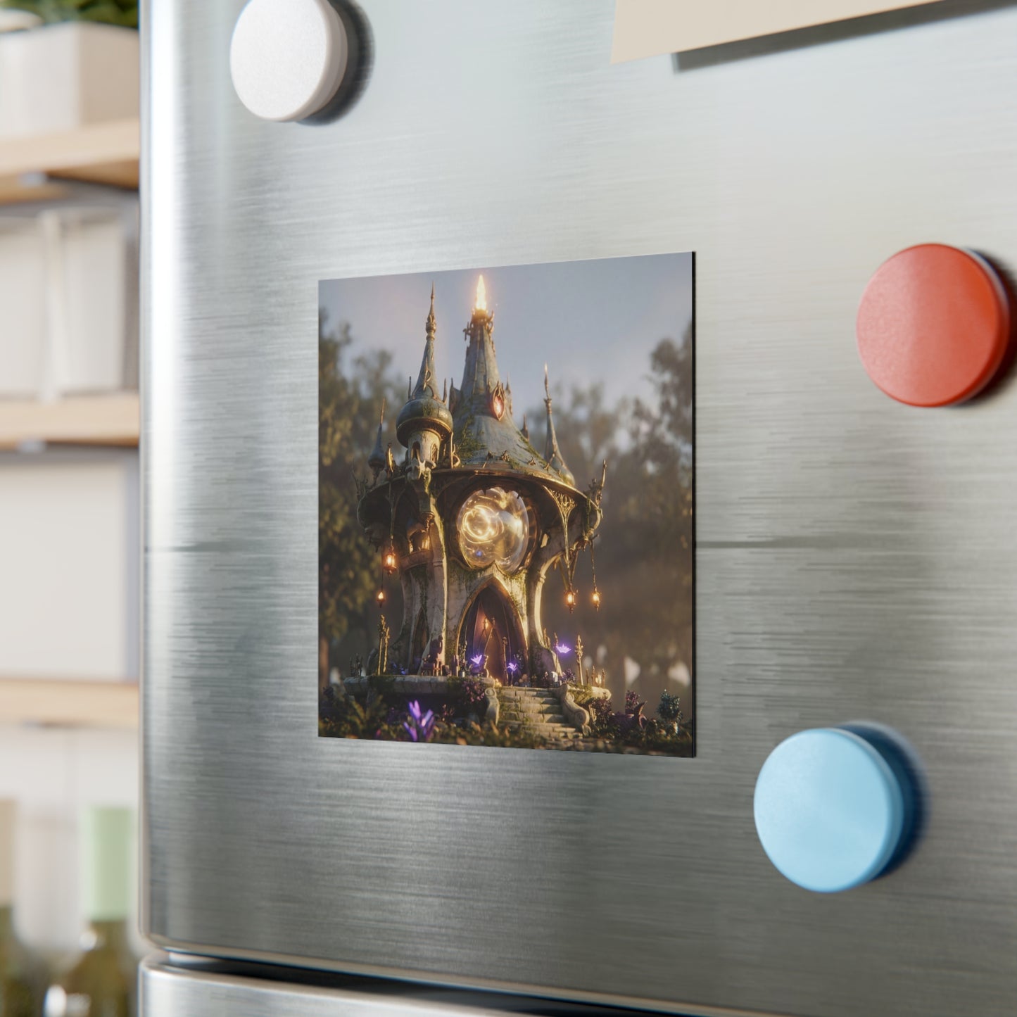 Whispering Clocktower Magnet – Sunlit Arcane Observatory