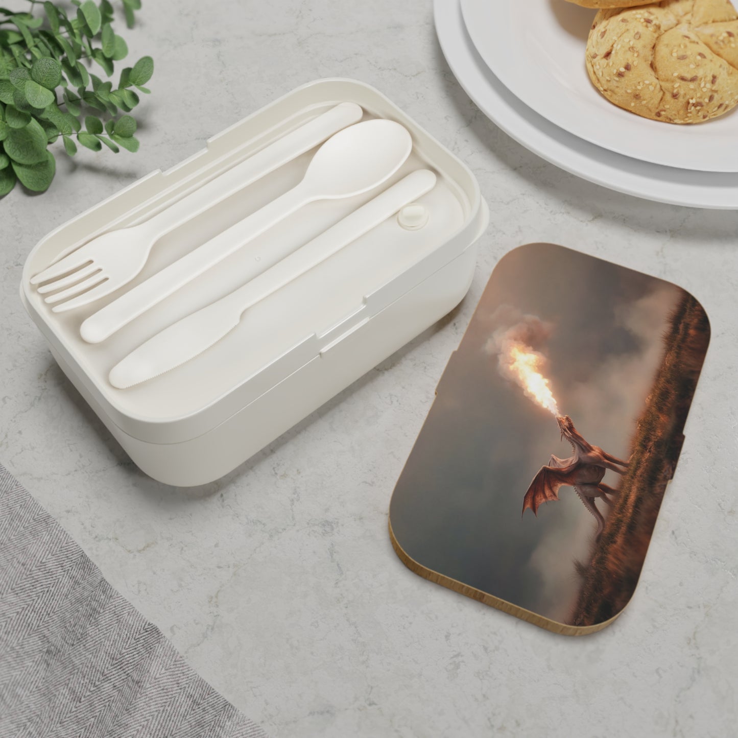 Flame-Winged Dragon Bento Lunch Box – Sunset Roar on the Moor