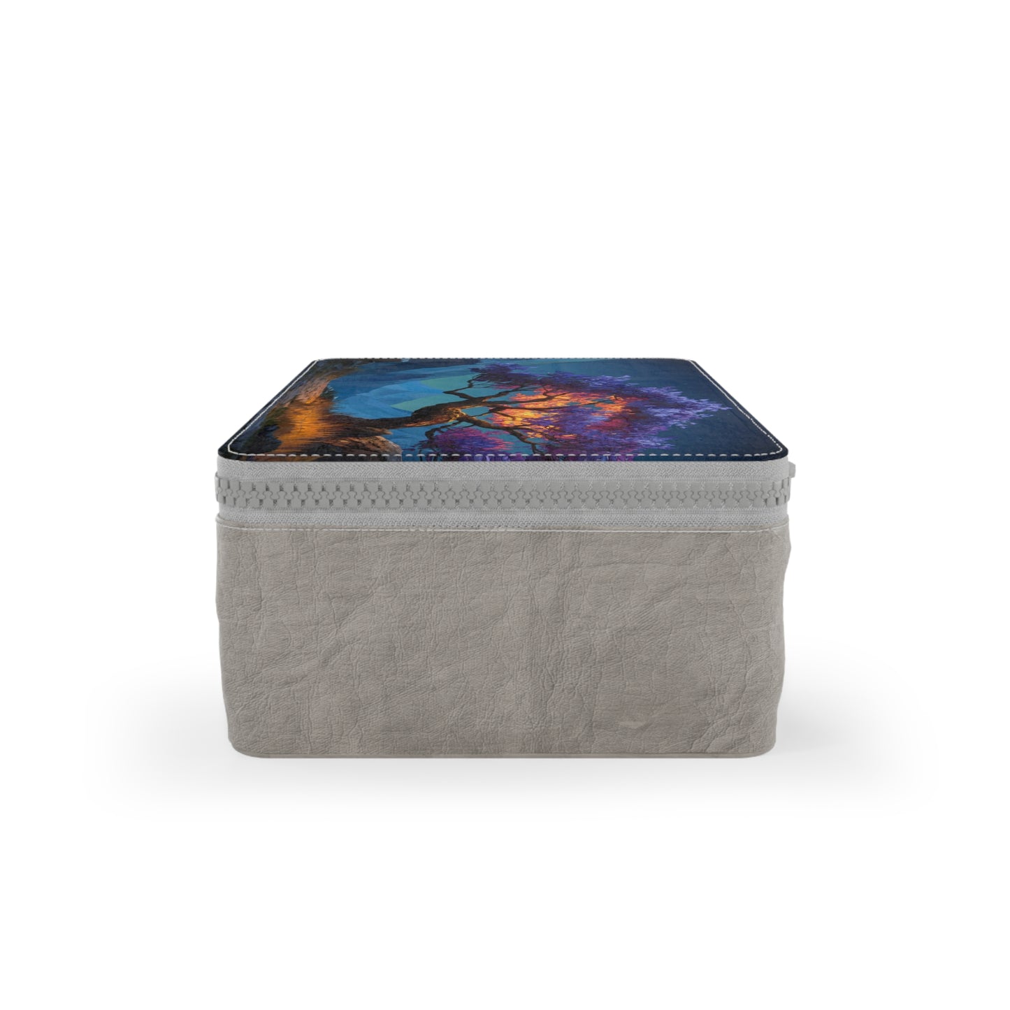 Starlit Twilight Tree Paper Lunch Bag – Velvet Sky & Glowing Canopy