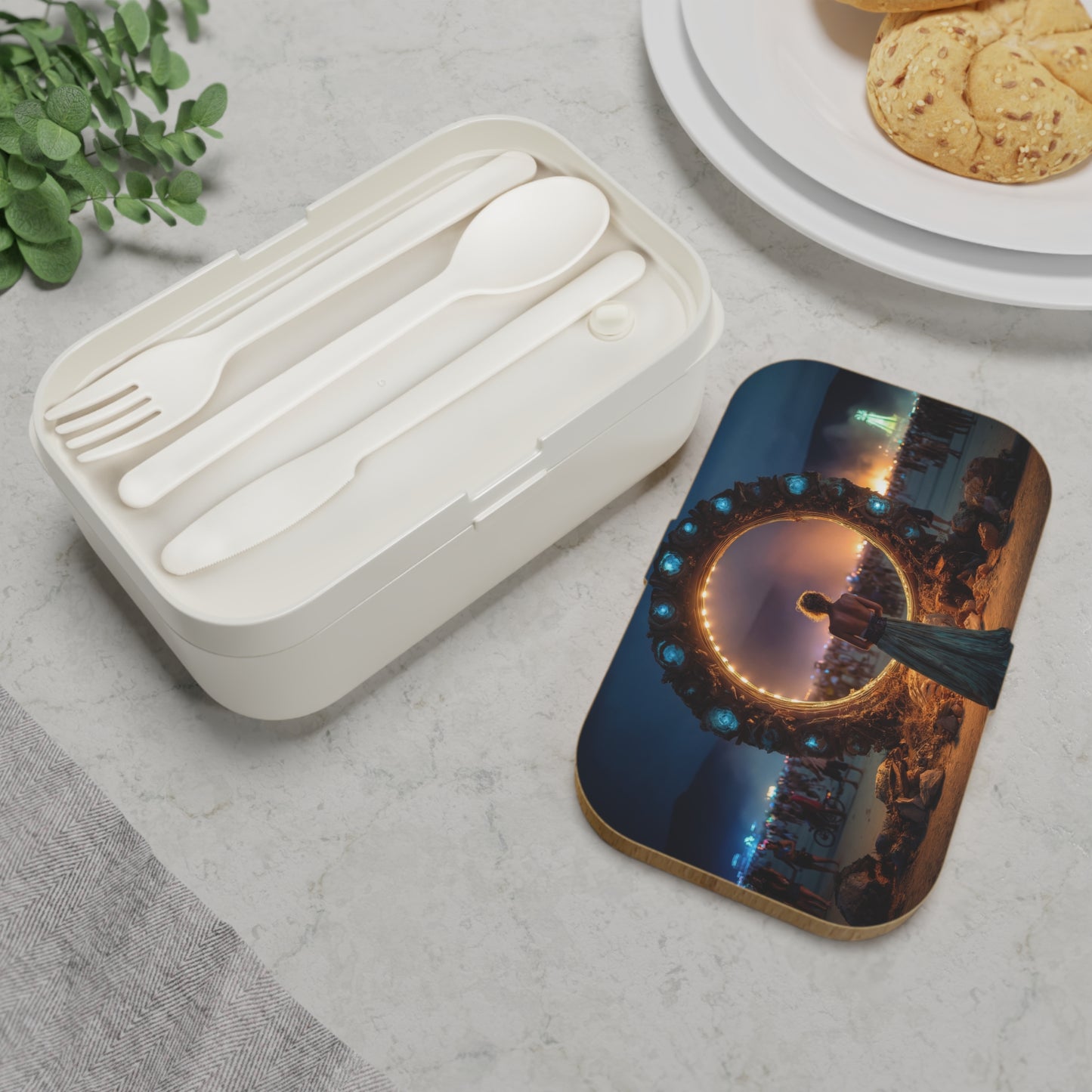 Portal Guardian Bento Lunch Box – Twilight Ceremony in the Desert