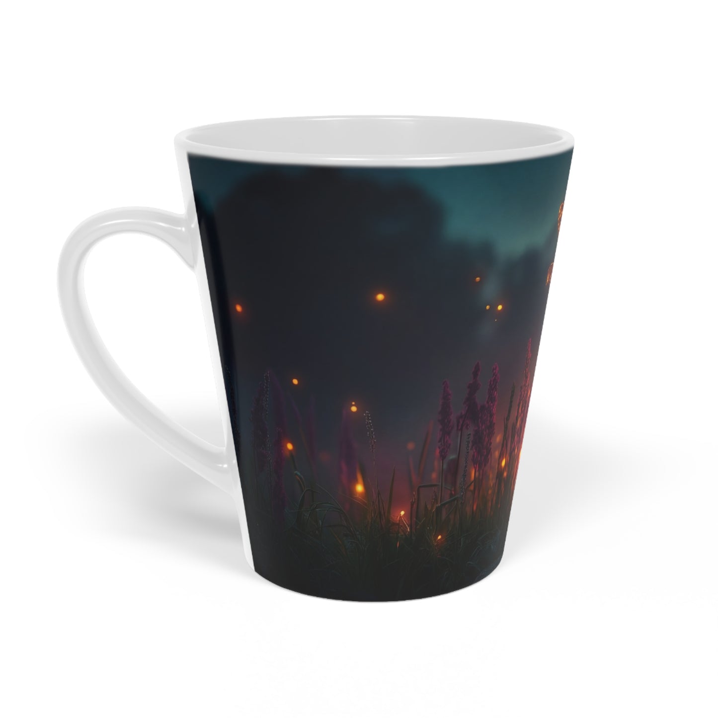 Firefly Dragonfly Latte Mug, 12oz – Twilight Meadow Luminescence