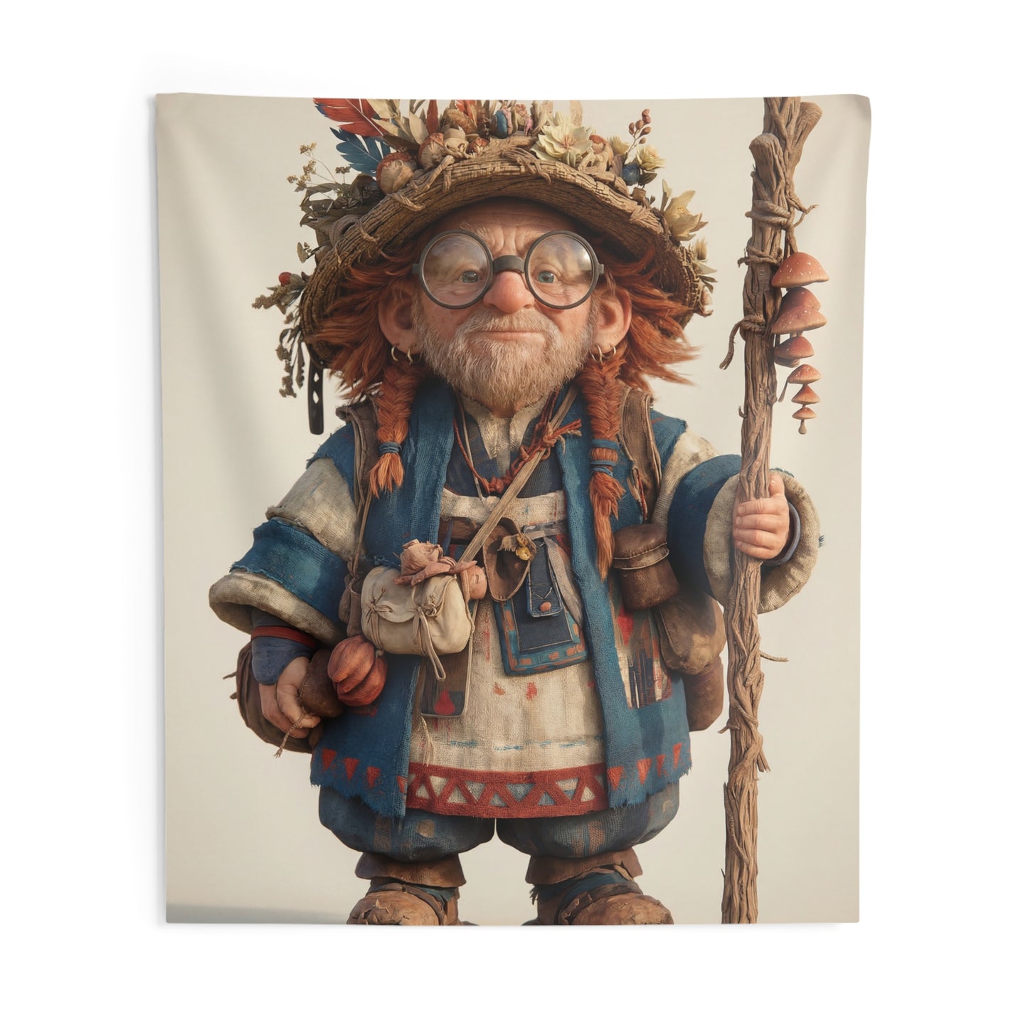 Mosswood Wanderer Indoor Wall Tapestries – Gentle Folklore Guide Through Autumn Light