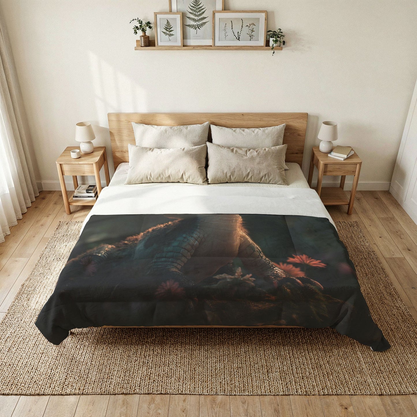 Mossy Croc Butterfly Comforter – Tender Guardian Dreamscape