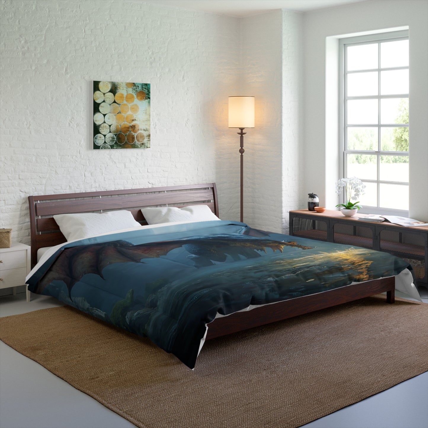 Azure Dragon Comforter – Misty Grotto Awakening Dreamscape