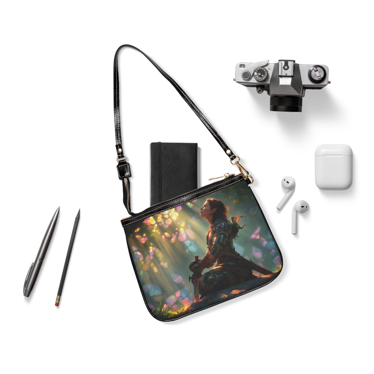 Elven Sentinel Small Shoulder Bag – Sunbeam Sanctuary in Armor