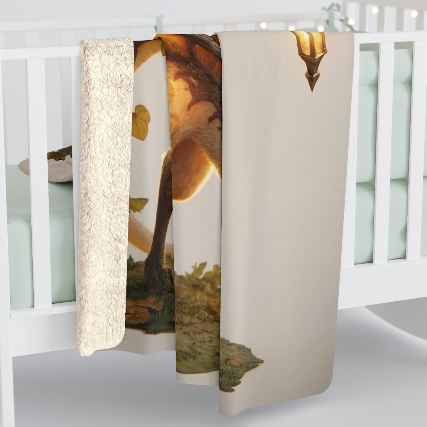 Lantern Grove Fennec Blanket – Amber & Iron Garden Guardian Sherpa Throw