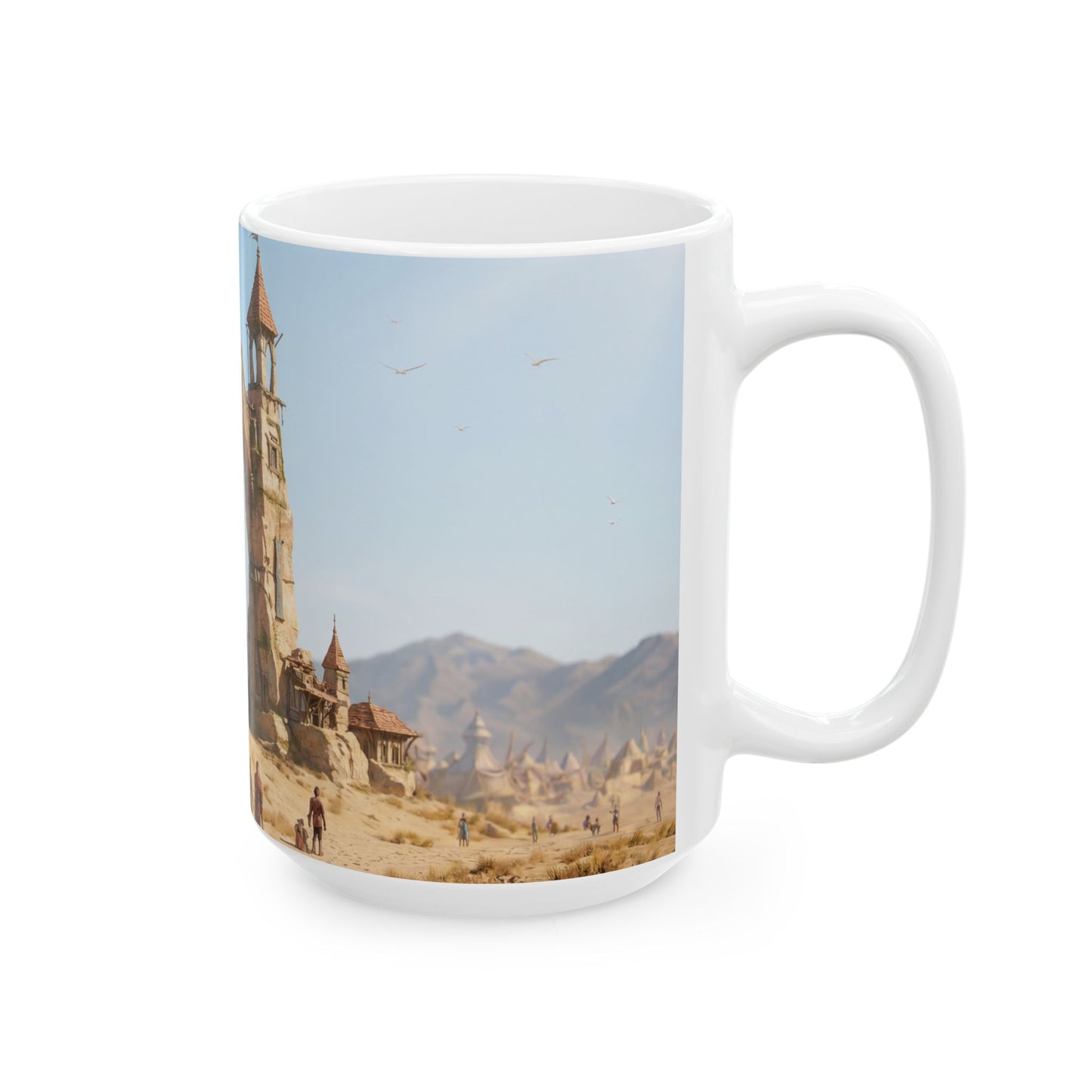 Desert Citadel Ceramic Mug – Sun-Kissed Gateway to Forgotten Lands