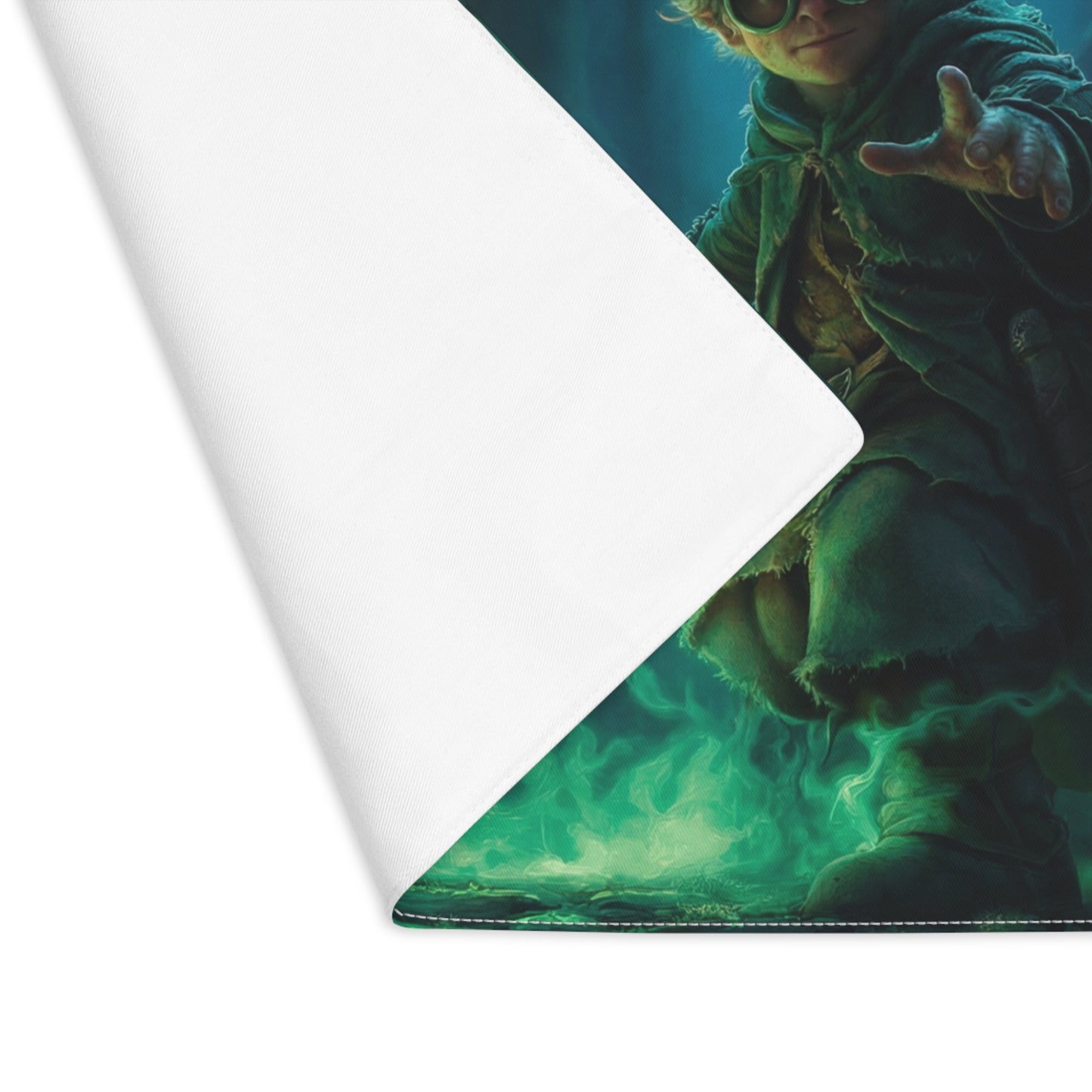 Goggles-Wielding Apprentice Placemat – Emerald Blade in Cobblestone Alley