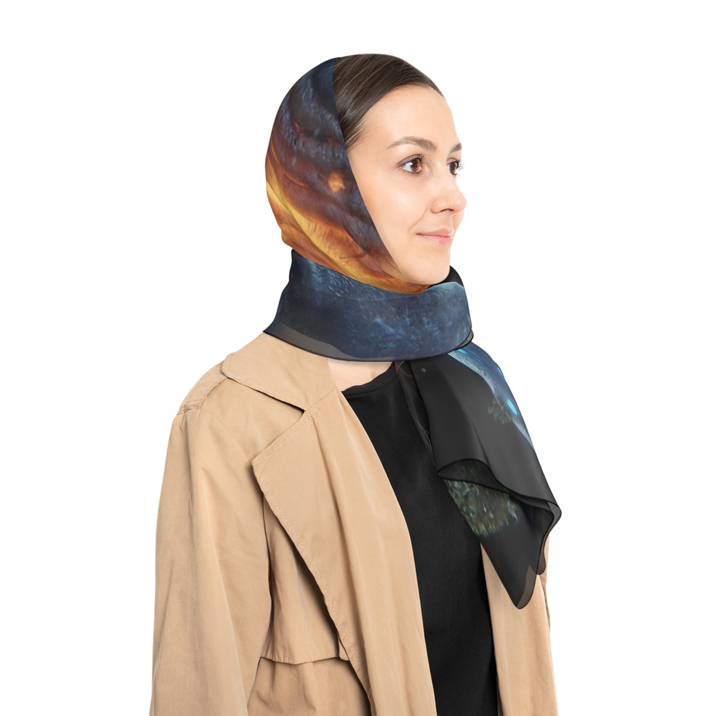 Bioluminescent Whale Sanctuary Scarf – Floating Forest Metropolis