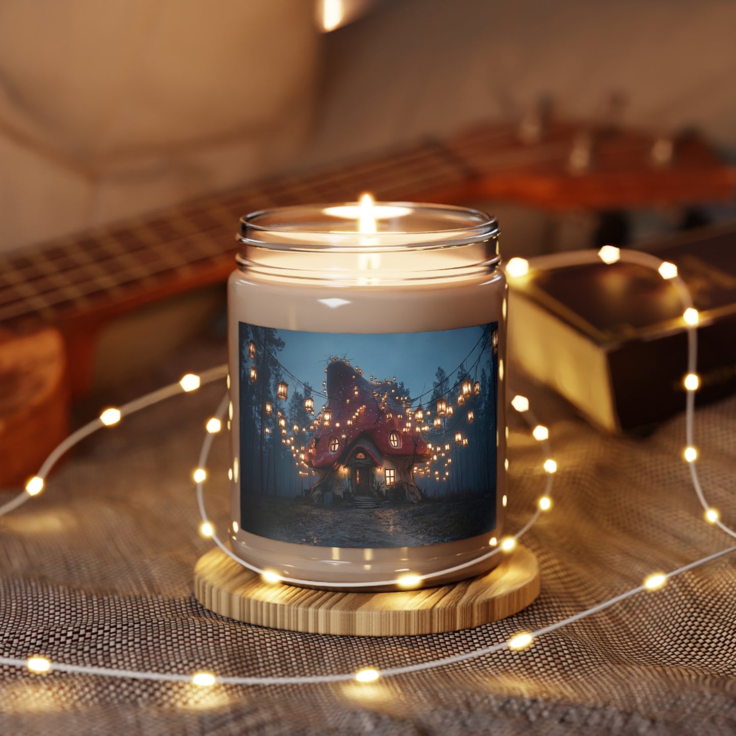 Mushroom Cottage Scented Soy Candles with White Lid, 9oz – Whispering Woods Welcome