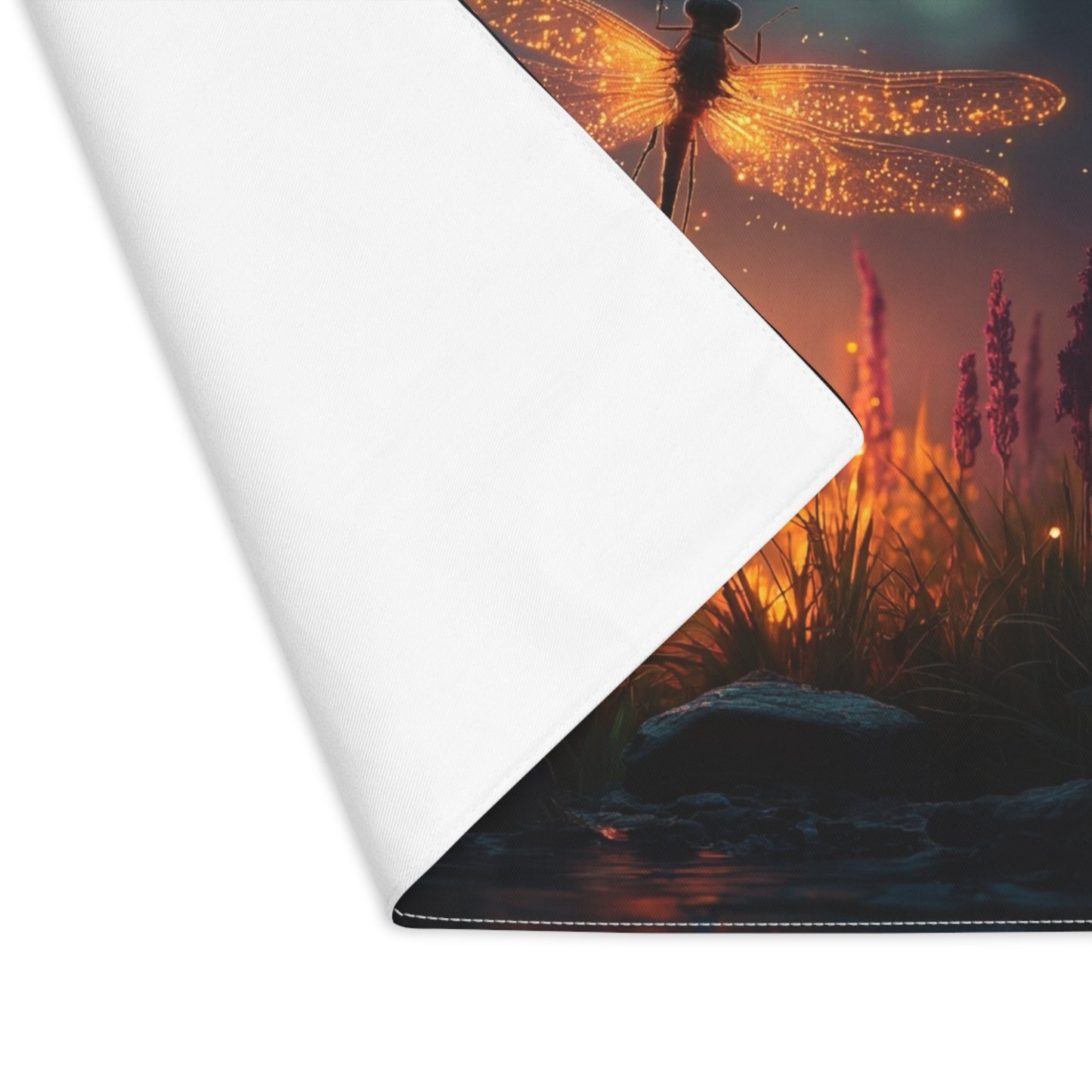 Luminescent Dragonfly Placemat – Twilight Meadow Glow