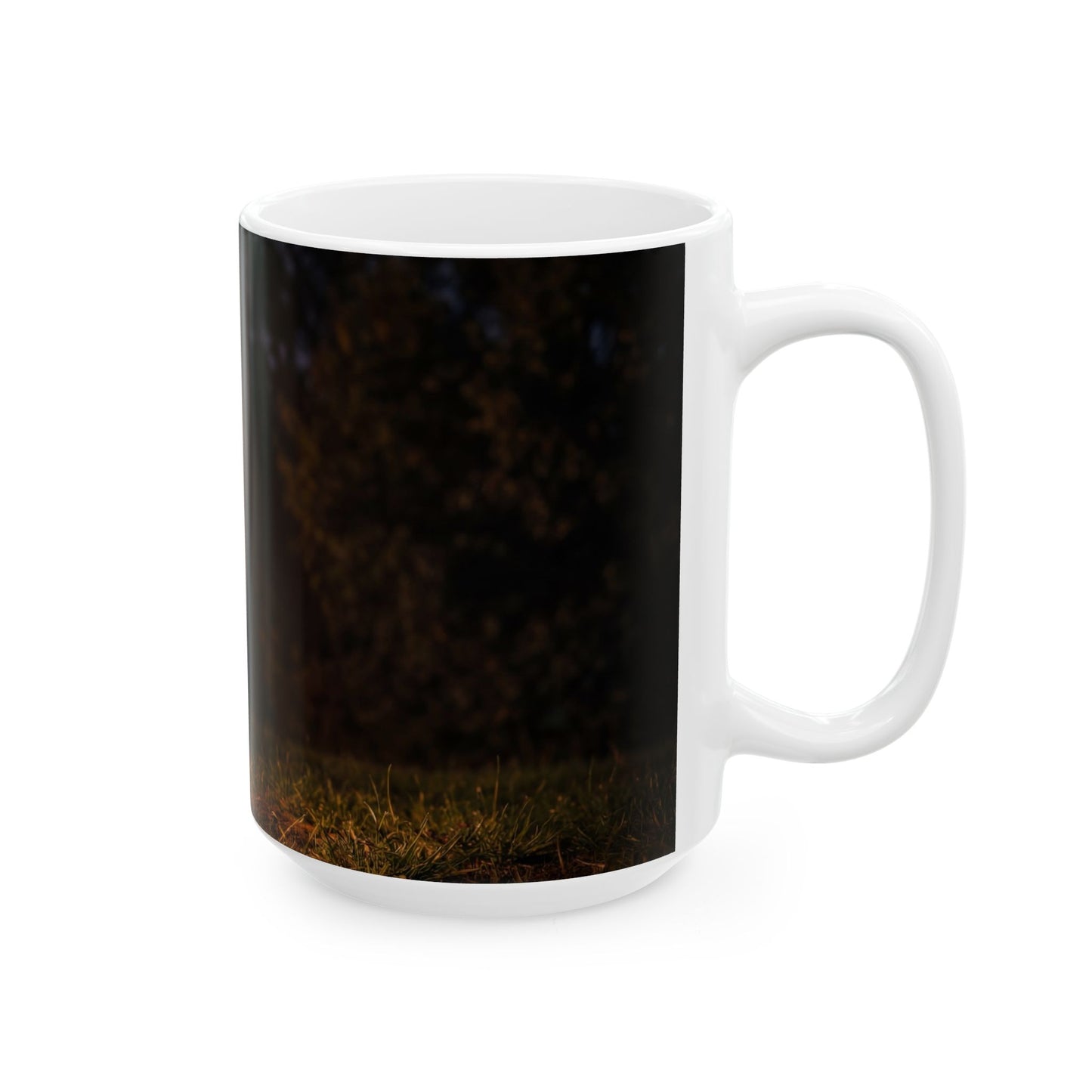Chromatic Stag Ceramic Mug – Night Garden Luminescence