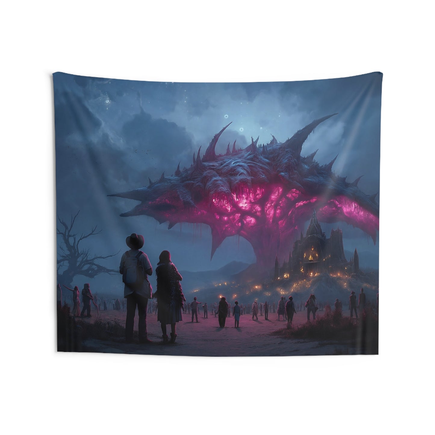 Celestial Leviathan Wall Tapestry – Twilight’s Glimmering Horror