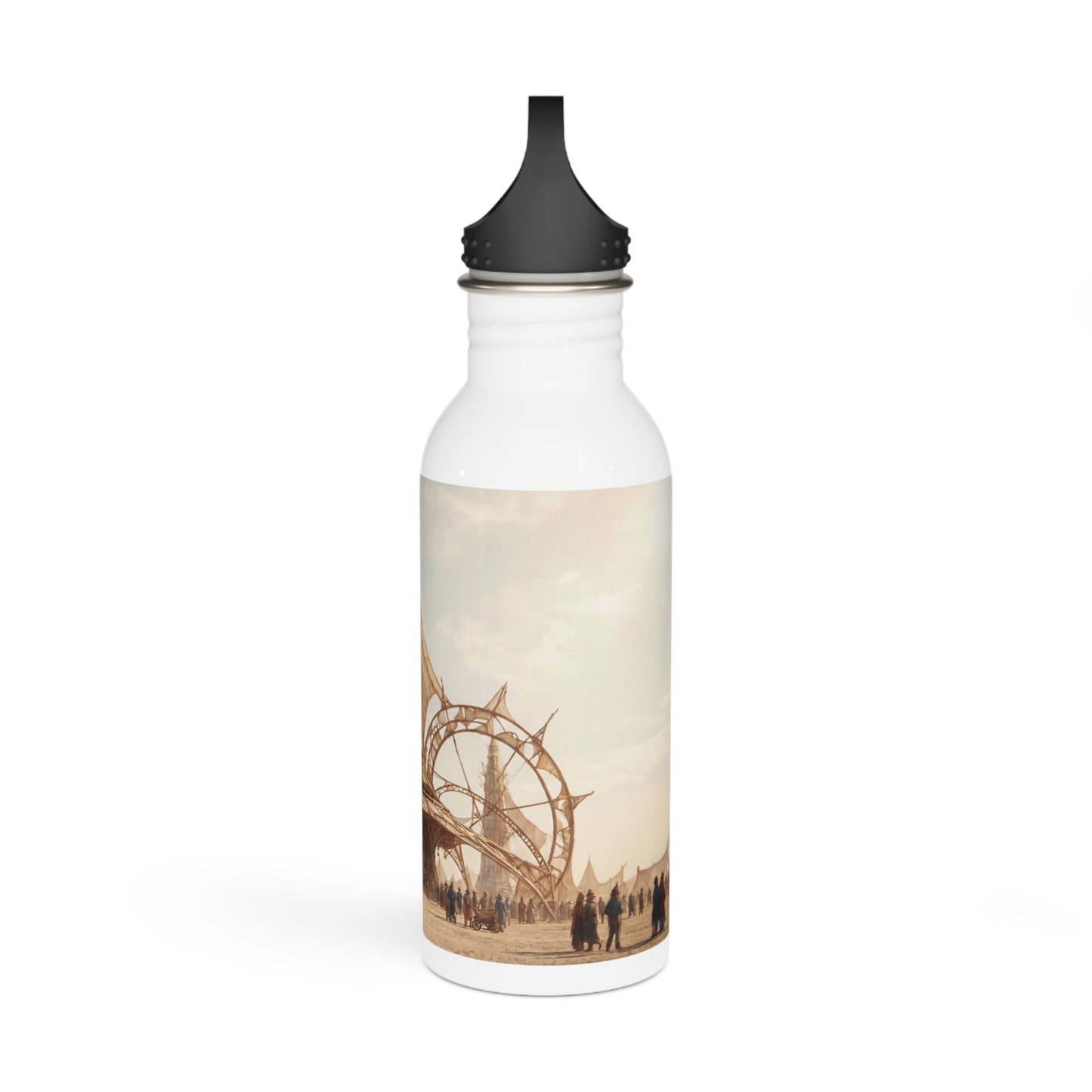 Desert Sky Temple Stainless Steel Water Bottle – Sunlit Aetherium Oasis