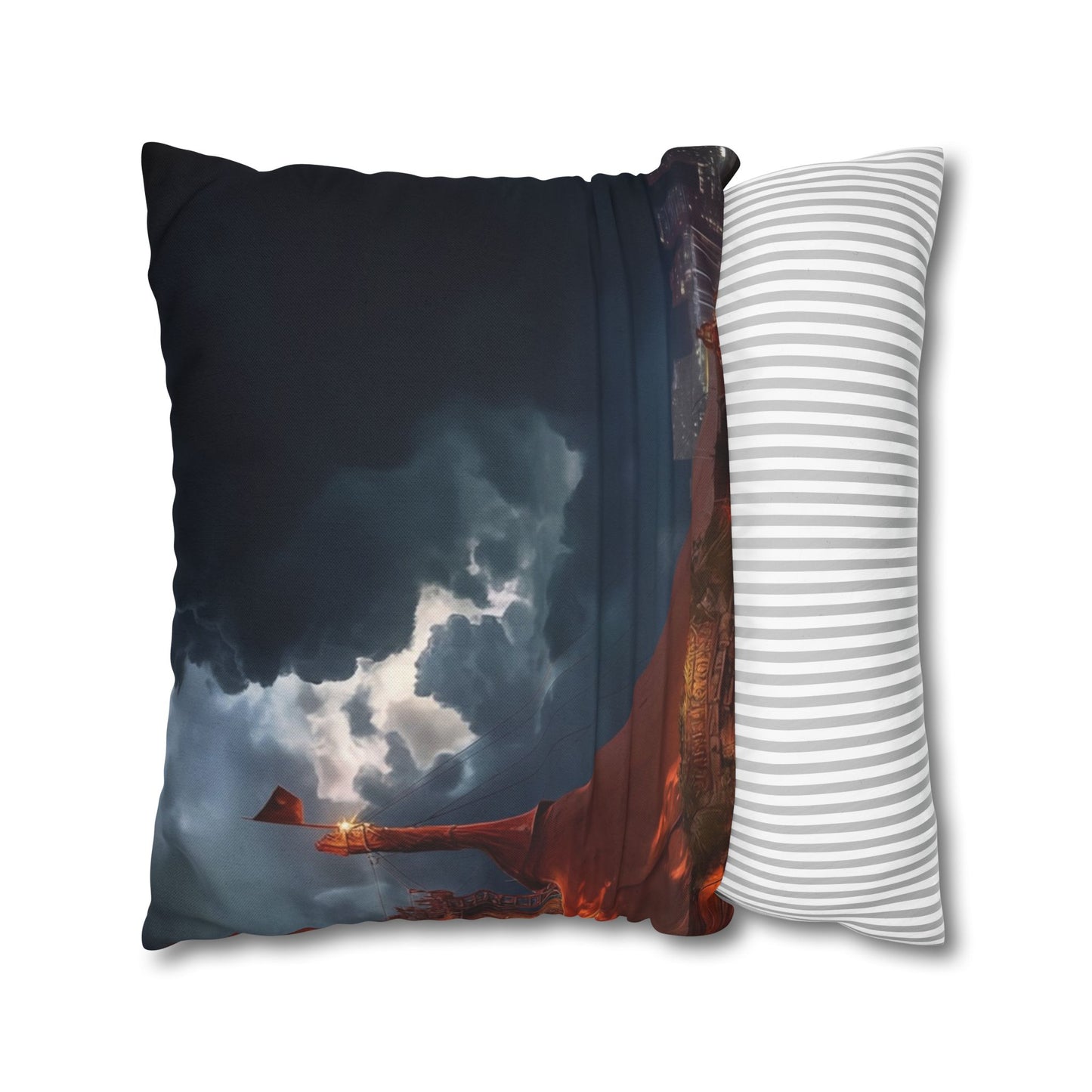 Crimson Carnival Tent Pillowcase – Whispers of the Midnight Ringmaster