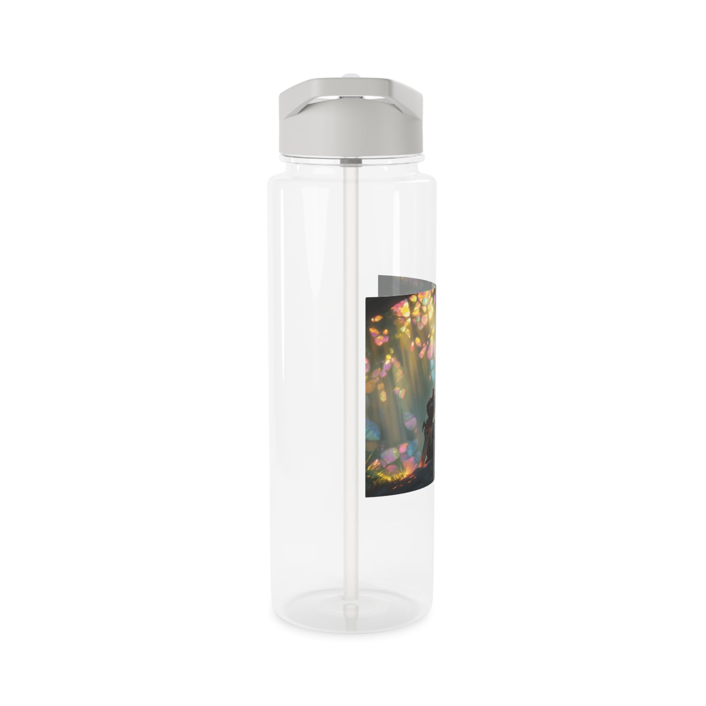 Crystal Grove Sentinel Tritan Water Bottle – Sunlit Forest Guardian Moment