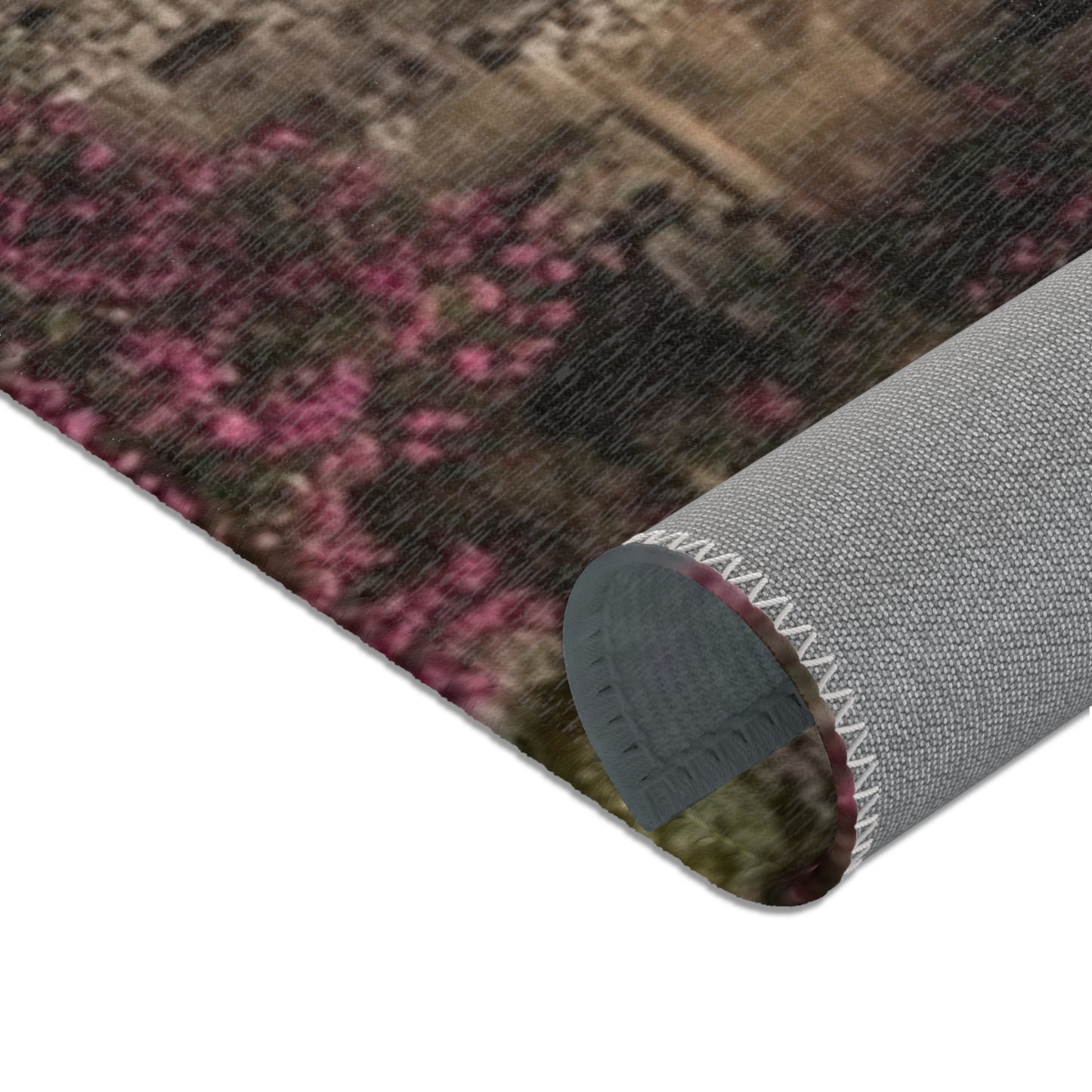 Crimson Rose Castle Area Rugs – Whispers of the Forgotten Keep