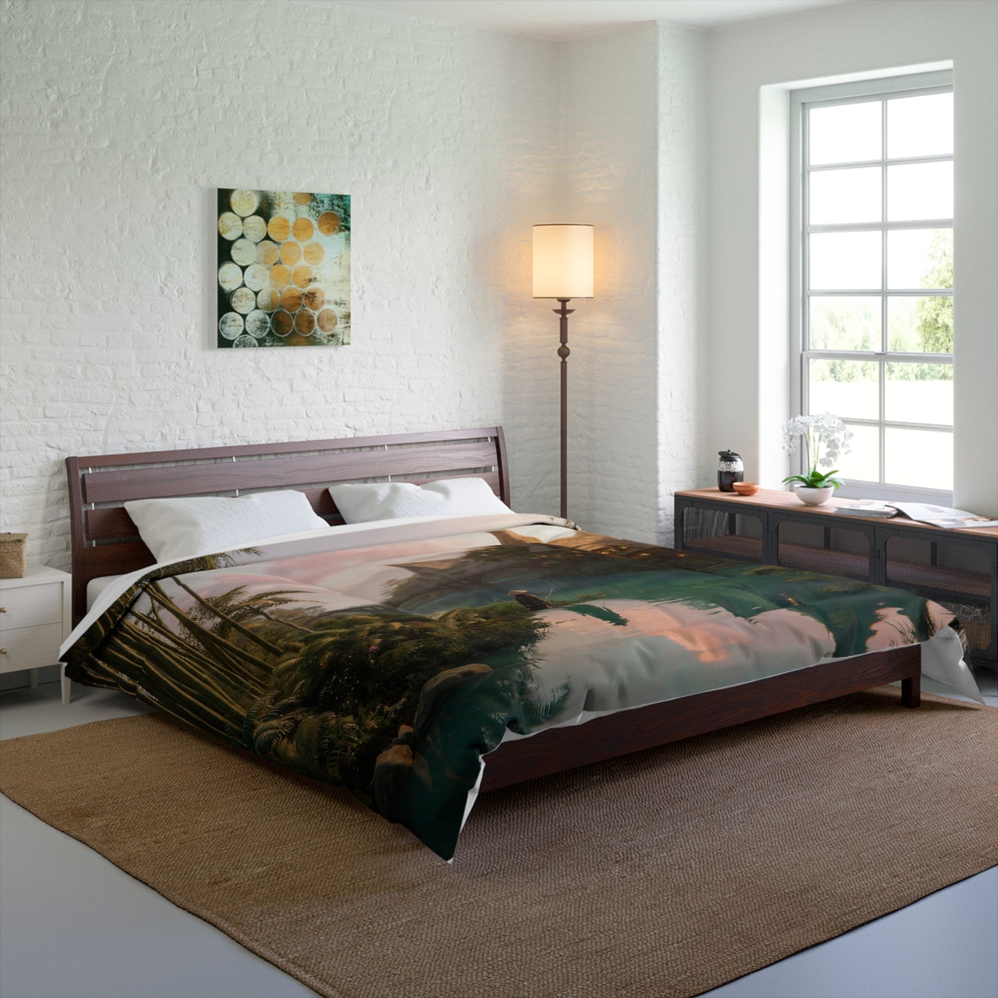 Bamboo River Guardian Comforter – Sunset Village Serenity