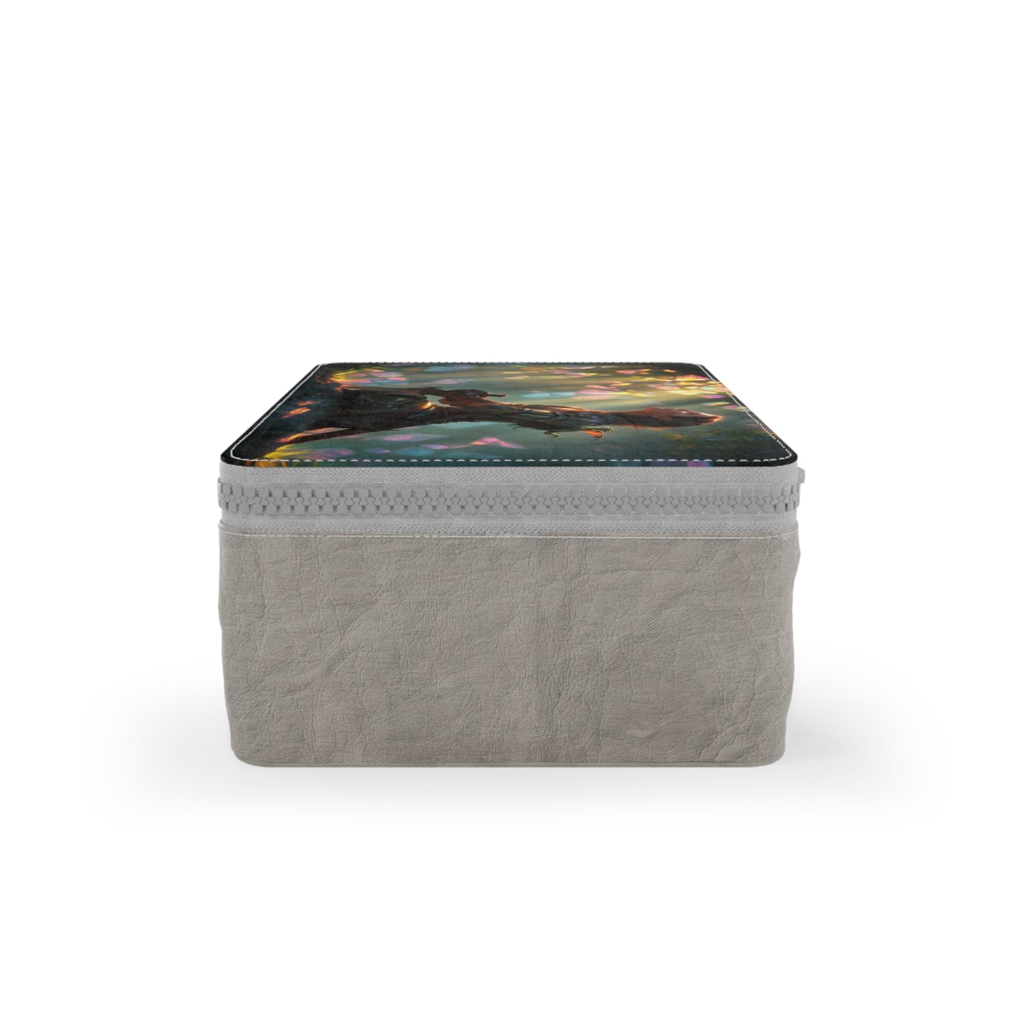 Elf Sentinel and Prism Dragon Lunch Bag – Dawn Light Fantasy Scene