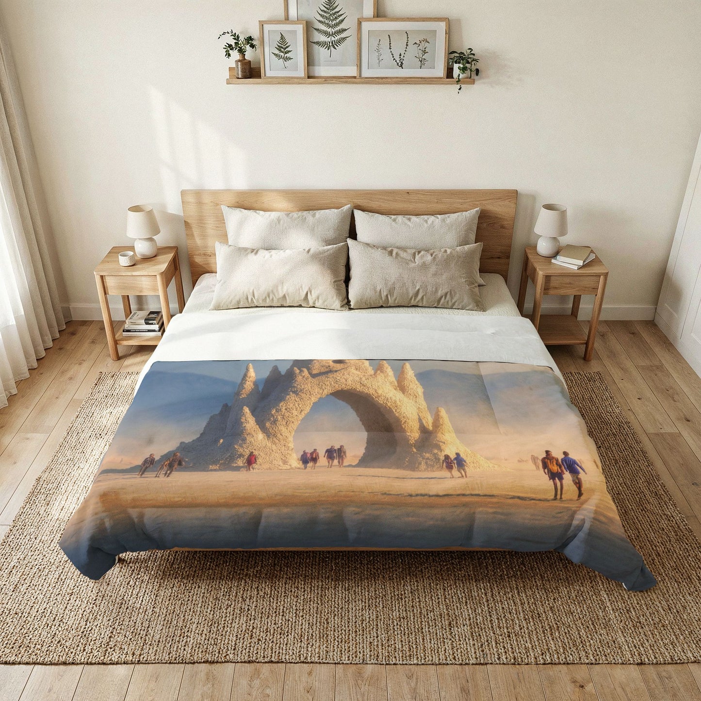 Desert Castle Cotton Comforter – Golden Hour Sentinel Archway