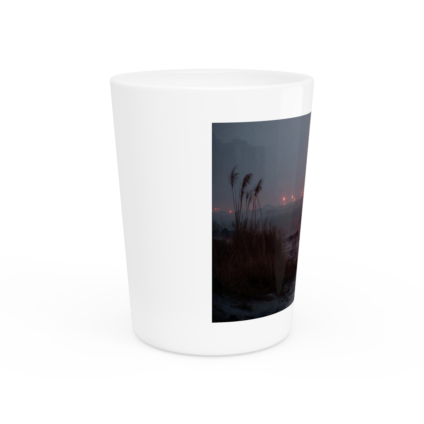 Crimson Circus Tent Shot Glass – Midnight Mirage on the Shore