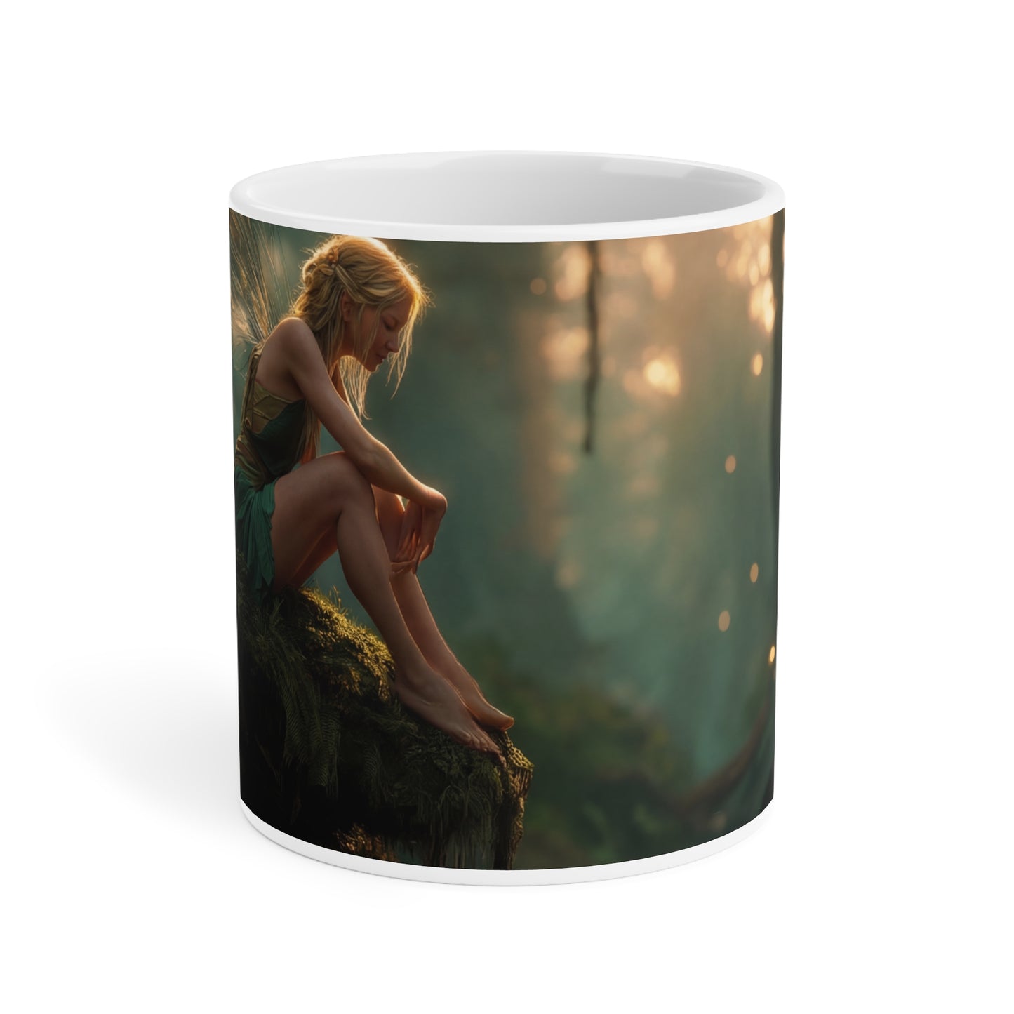 Forest Fairy by the Stream Ceramic Mugs (11oz\15oz\20oz) – Golden Hour Whispers