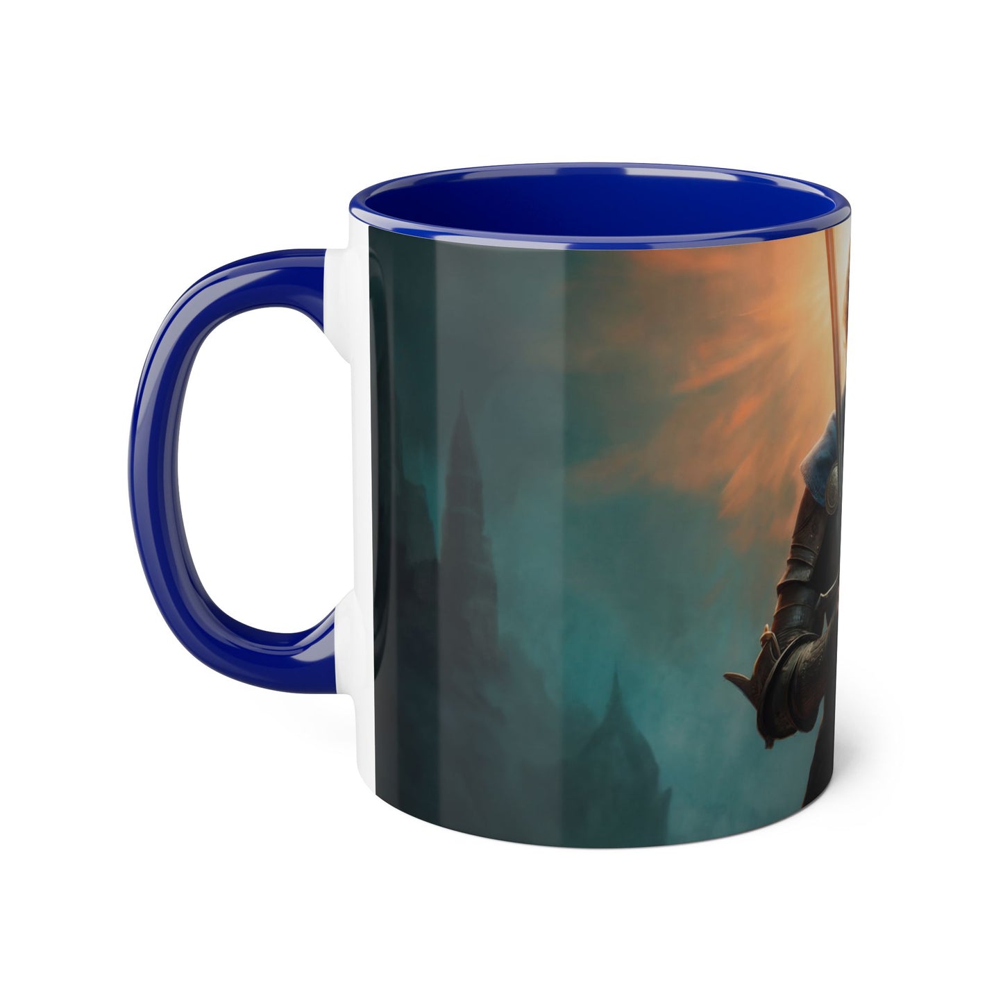 Dawn’s Edge Knight Mug – Radiant Armor & Sunburst Dawn