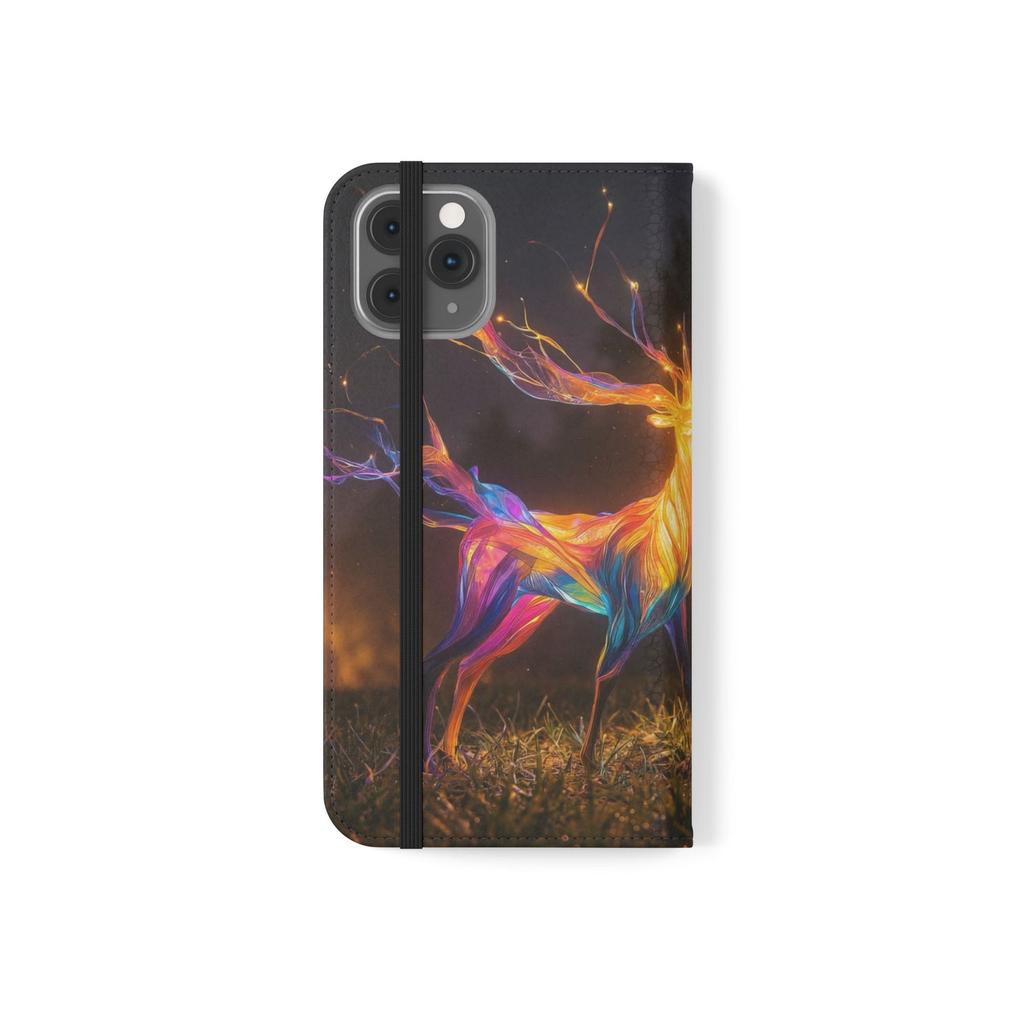 Ethereal Deer Flip Cases – Luminous Spirit Portrait