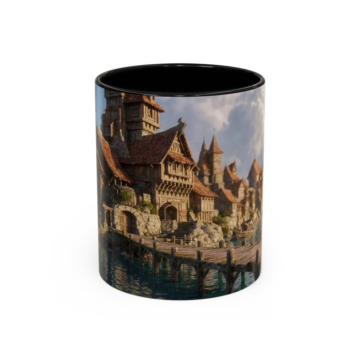 Harbor's Whisper Accent Coffee Mug (11, 15oz) – Sunset Village by the Sea