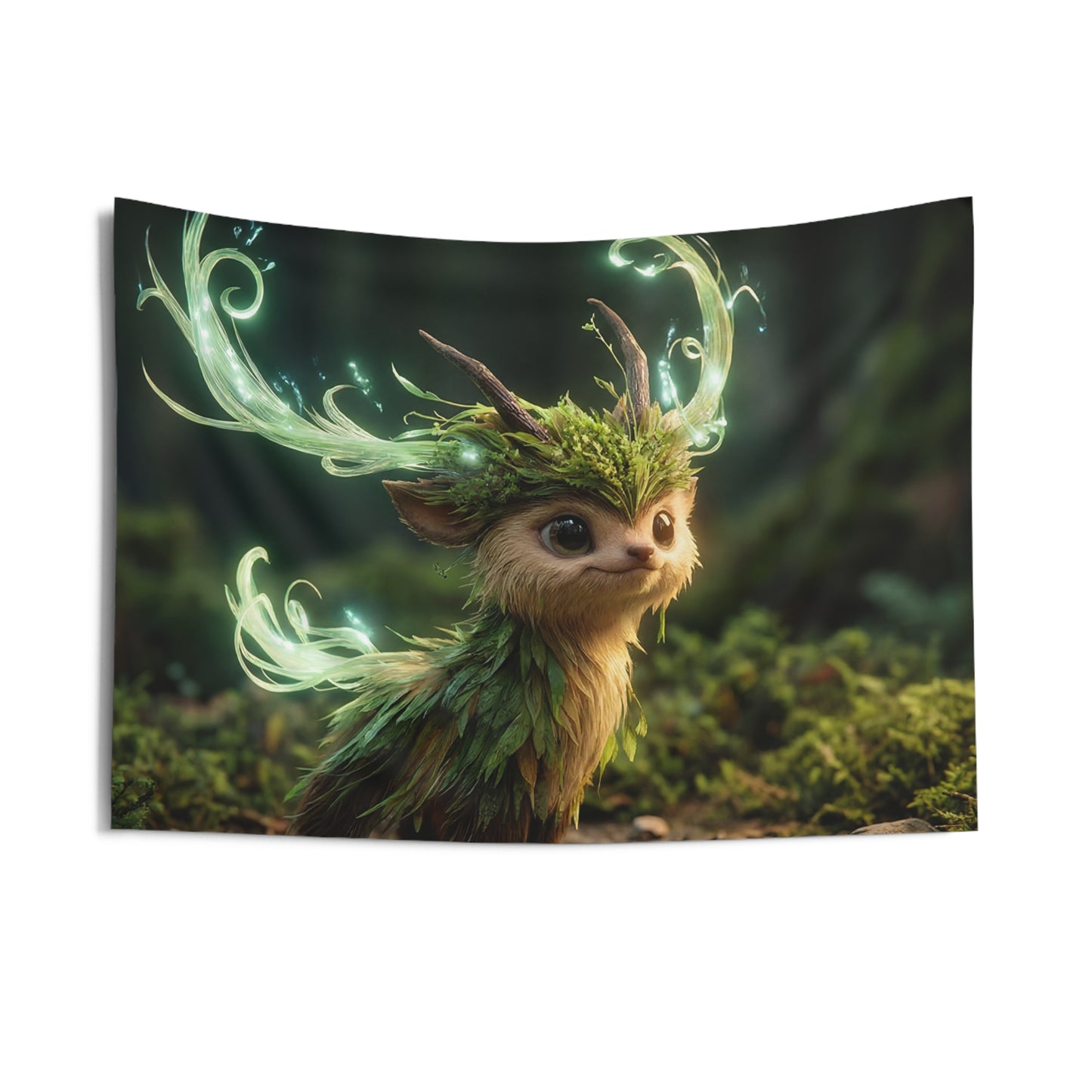 Forest Spirit Deerling Indoor Wall Tapestries – Whispering Grove Guardian
