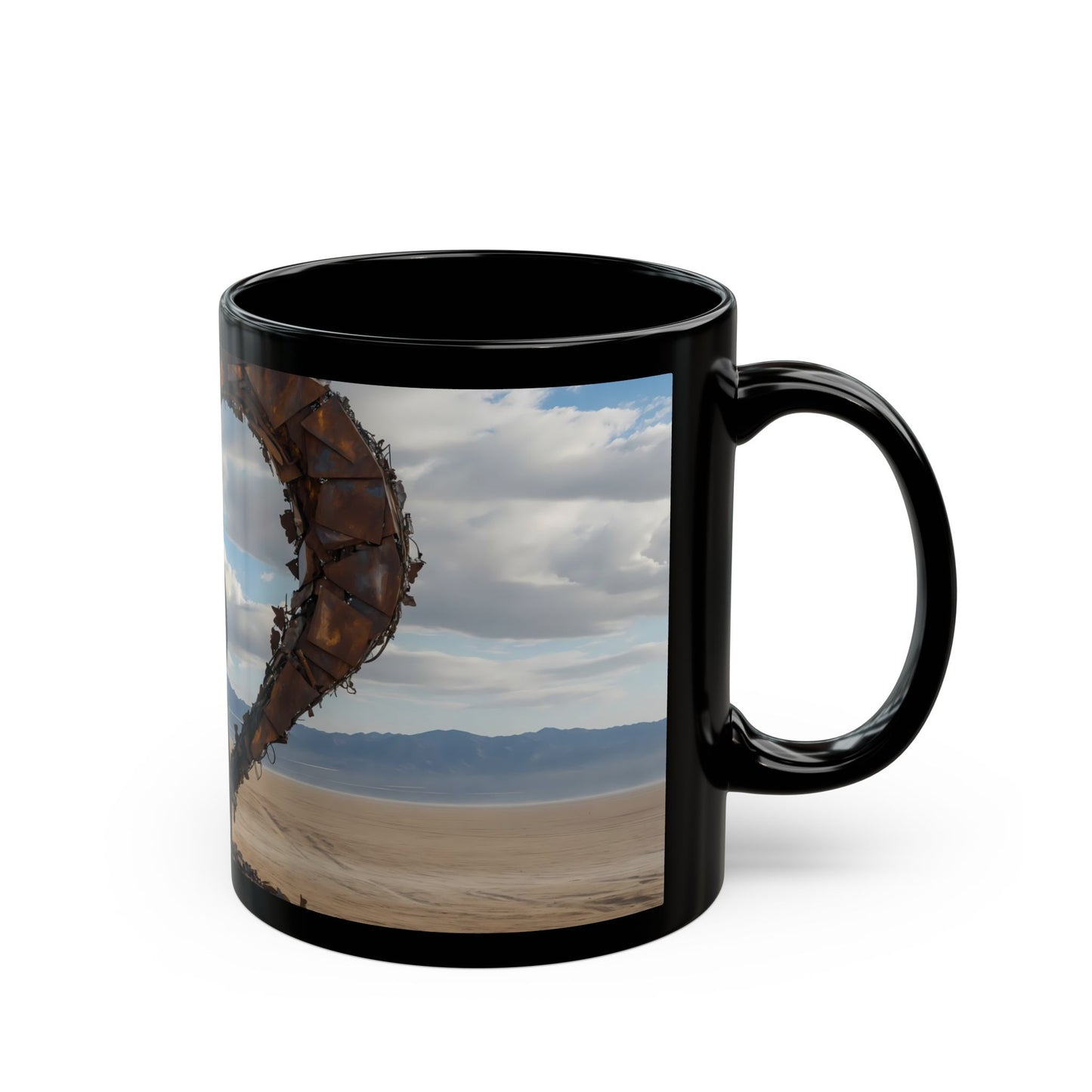 Rust Heart Sculpture Mug – Love Forged in Desert Light