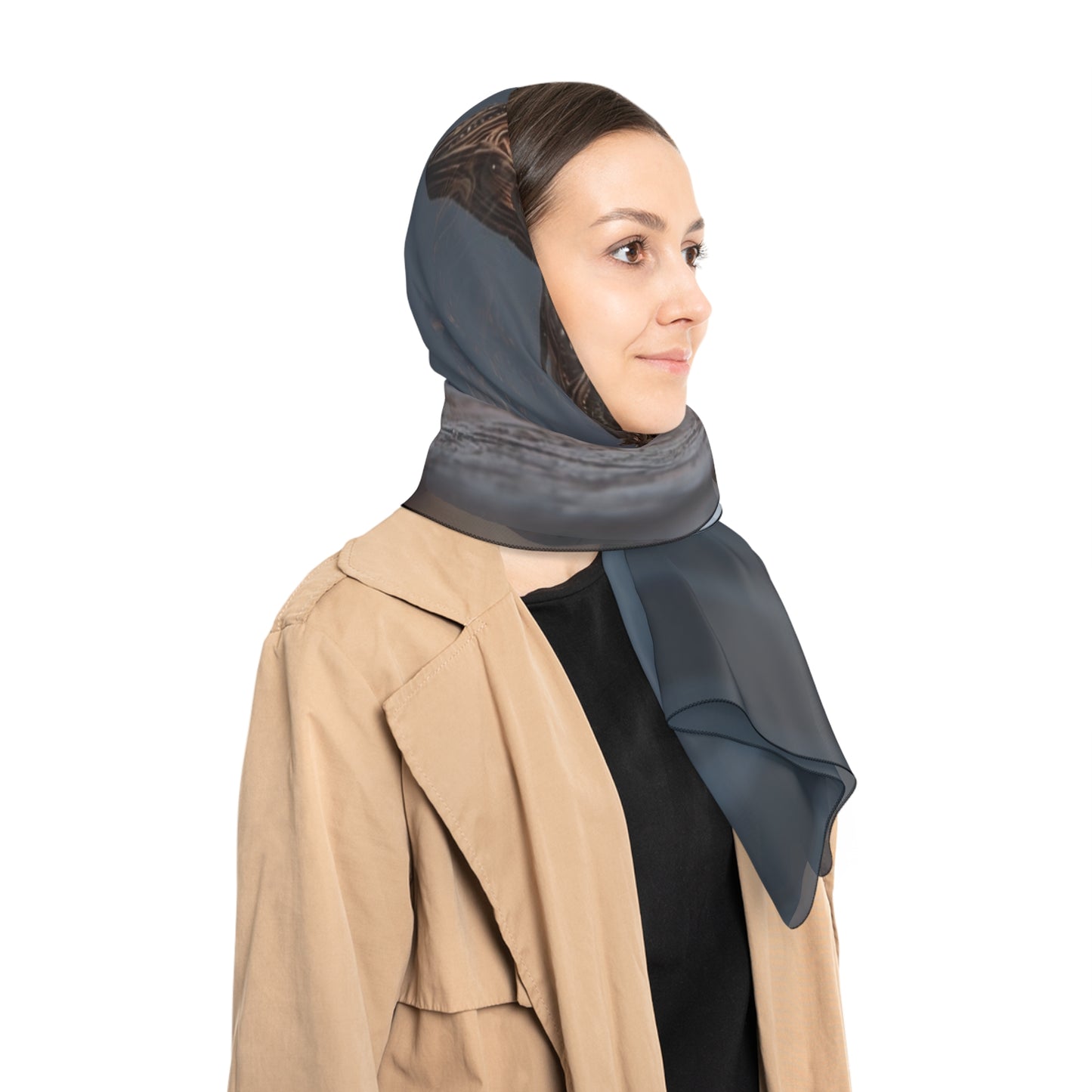 Steampunk Deer Poly Scarf – Whispers of Gilded Machinery
