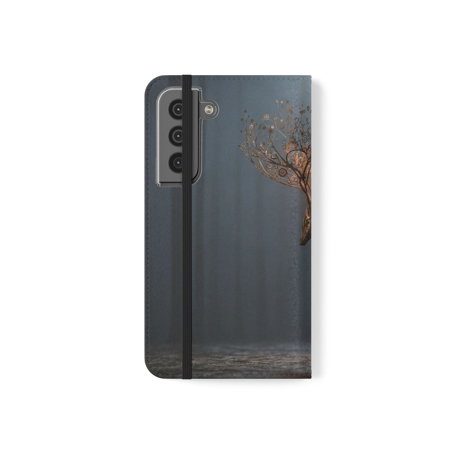 Mechanical Deer Flip Cases – Gears and Twilight Forest Guardian