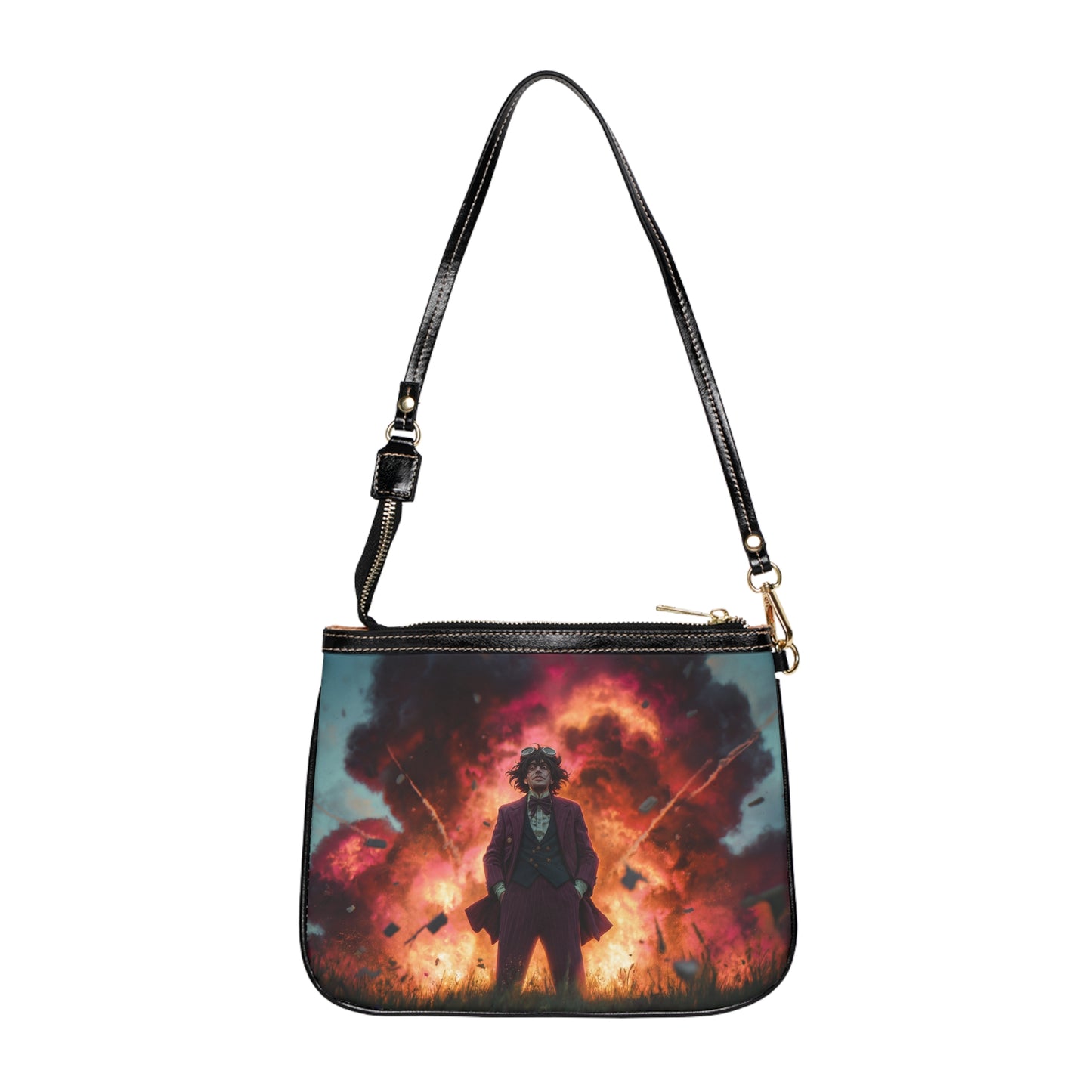 Explosive Gentleman Small Shoulder Bag – Crimson Sky Aftermath