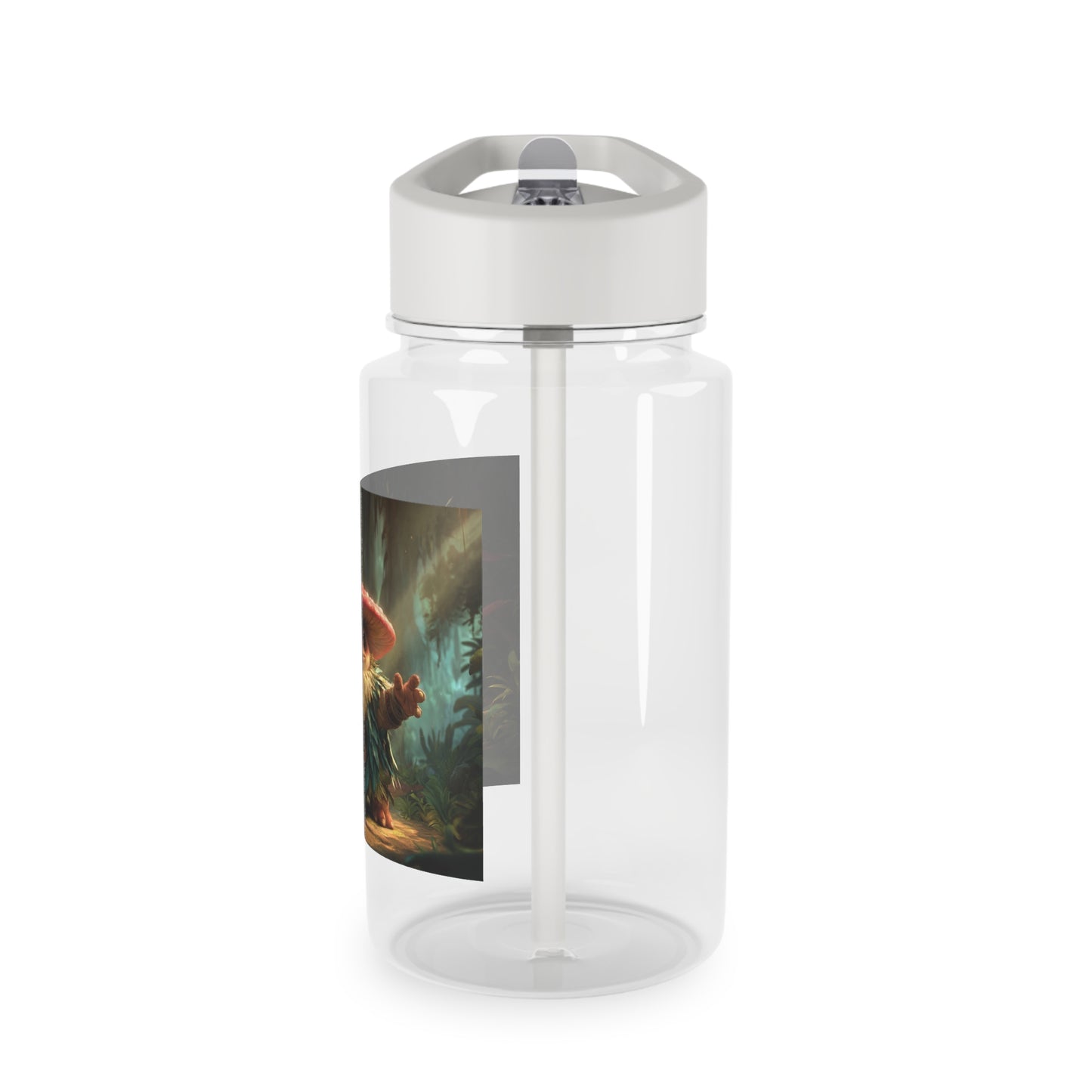 Mushroom Knight Tritan Water Bottle – Forest Guardian with Wooden Sword