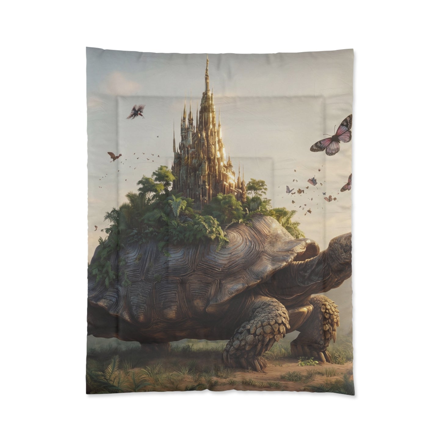 Turtle’s Kingdom Comforter – Golden Castle on Ancient Shell