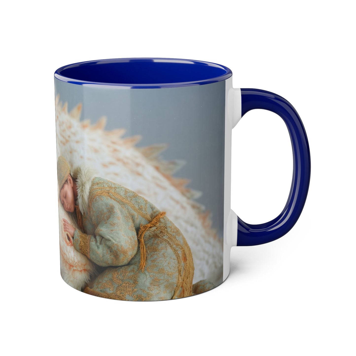 Dragon Child Accent Mugs, 11oz – Frosty Guardian Embrace